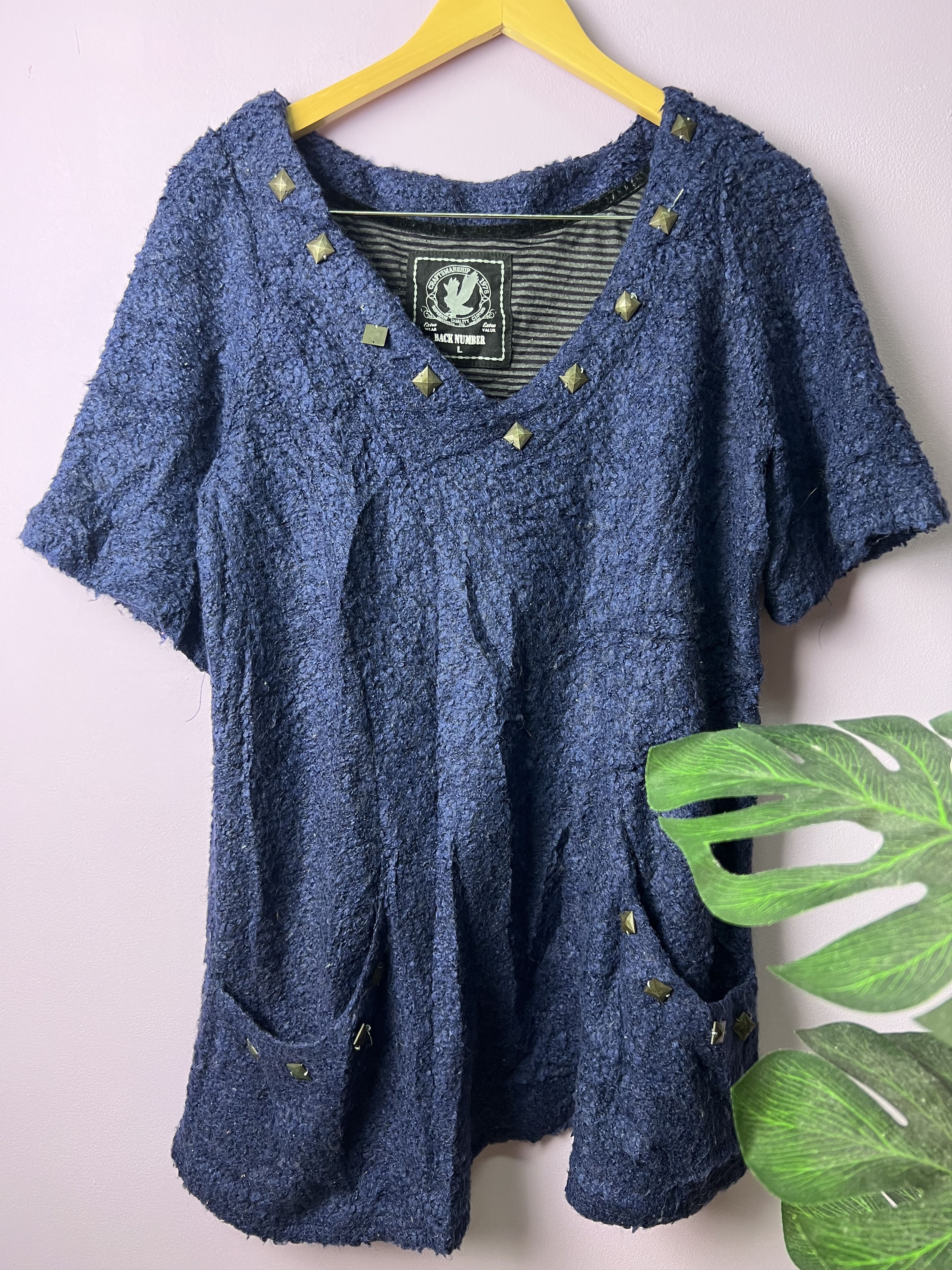 Beauty Beast 🔥Vintage Back Number Mohair Pocket Tees Size US M / EU 48-50 / 2 - 3 Thumbnail