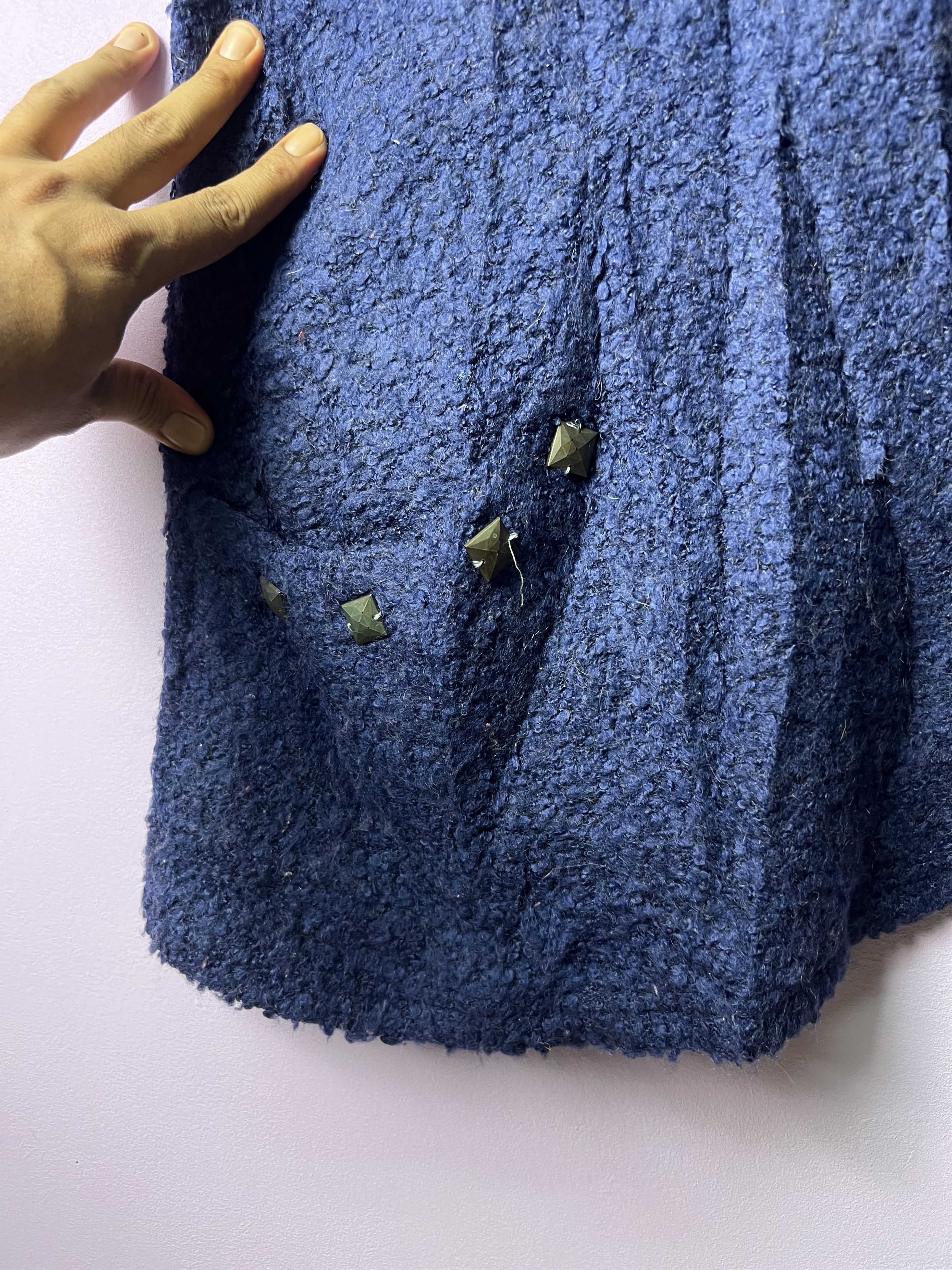 Beauty Beast 🔥Vintage Back Number Mohair Pocket Tees Size US M / EU 48-50 / 2 - 6 Thumbnail
