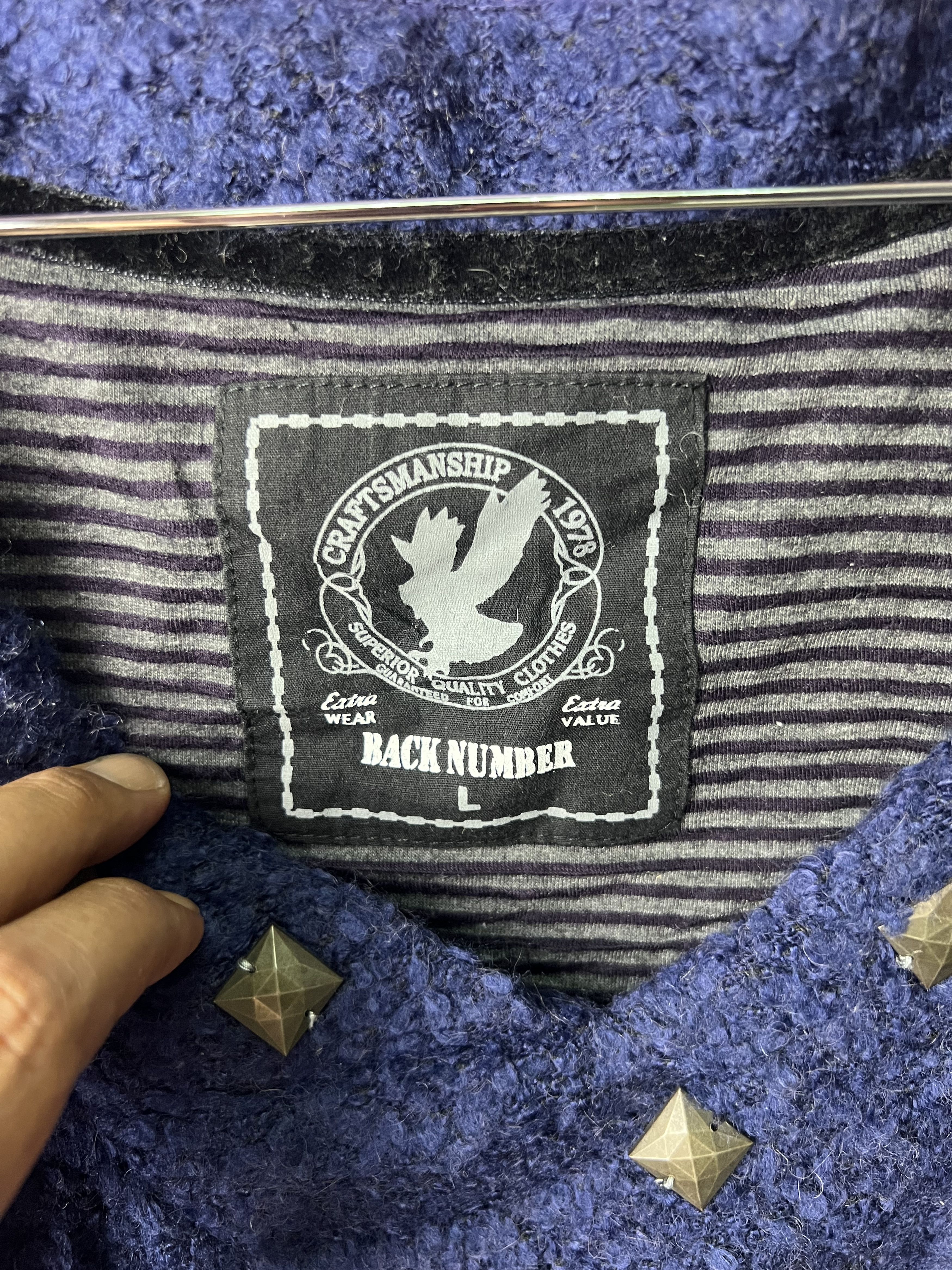 Beauty Beast 🔥Vintage Back Number Mohair Pocket Tees Size US M / EU 48-50 / 2 - 10 Thumbnail
