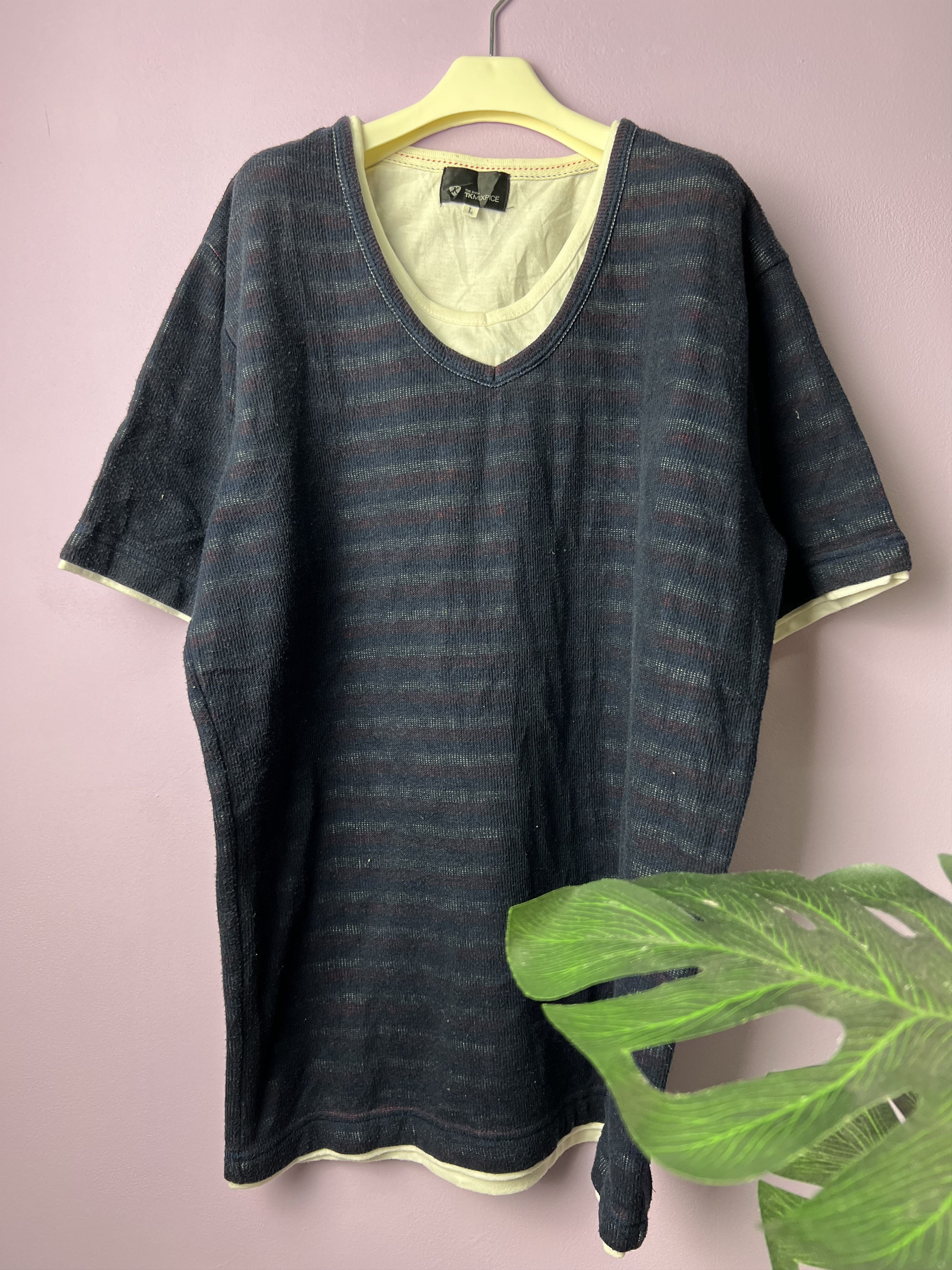 Japanese Brand 🔥TK Mix Pice Double Layers Tees Size US M / EU 48-50 / 2 - 3 Thumbnail
