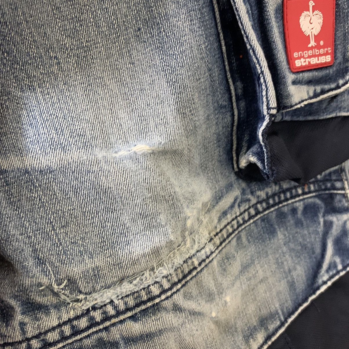 Vintage VINTAGE ENGELBERT STRAUSS WORKWEAR DENIM CORDURA PANT Size US 35 - 7 Thumbnail