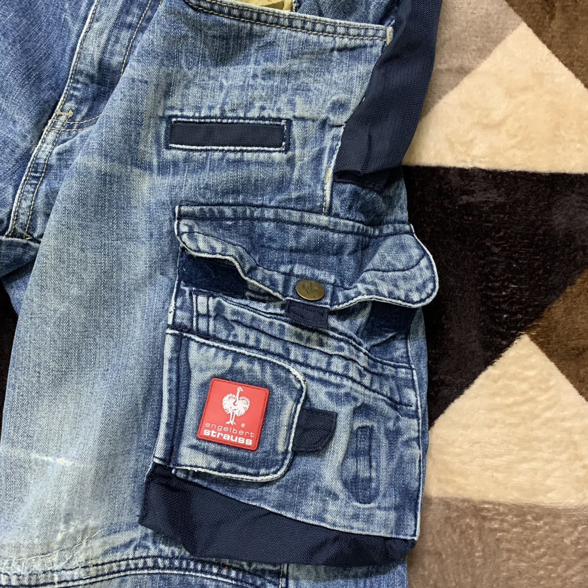 Vintage VINTAGE ENGELBERT STRAUSS WORKWEAR DENIM CORDURA PANT Size US 35 - 14 Thumbnail