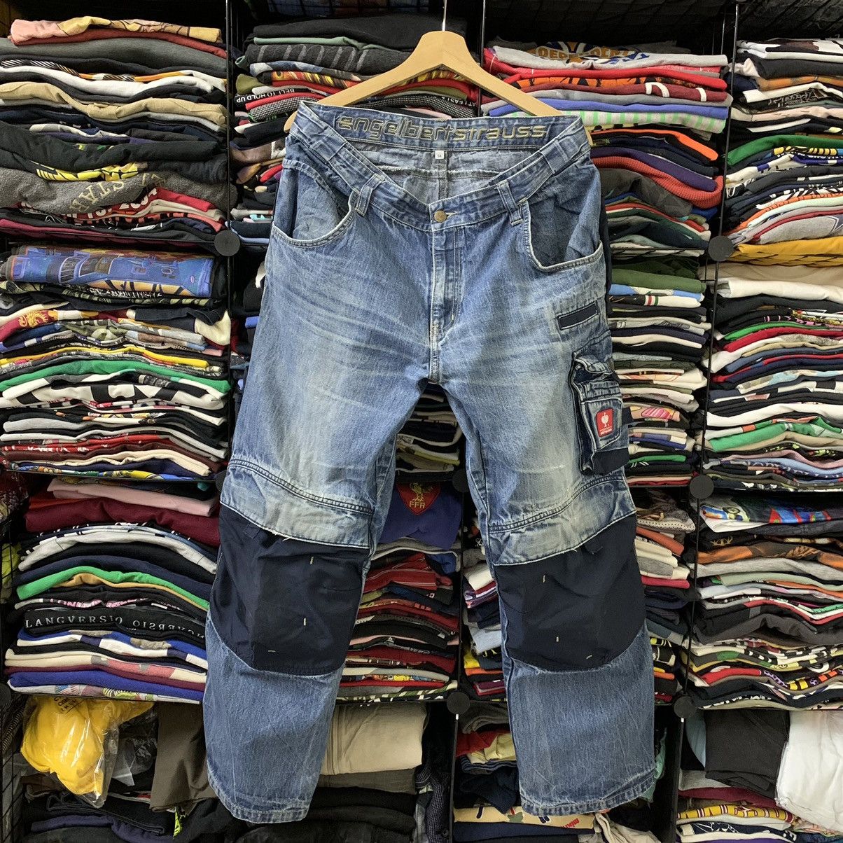 Vintage VINTAGE ENGELBERT STRAUSS WORKWEAR DENIM CORDURA PANT Size US 35 - 1 Thumbnail