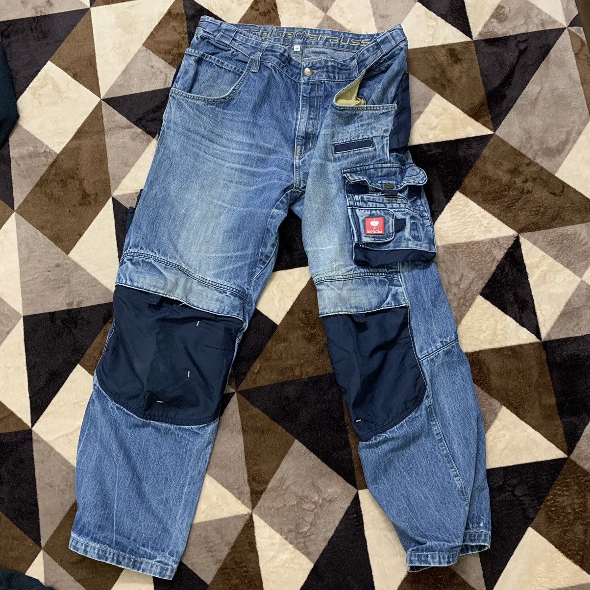 Vintage VINTAGE ENGELBERT STRAUSS WORKWEAR DENIM CORDURA PANT Size US 35 - 13 Thumbnail