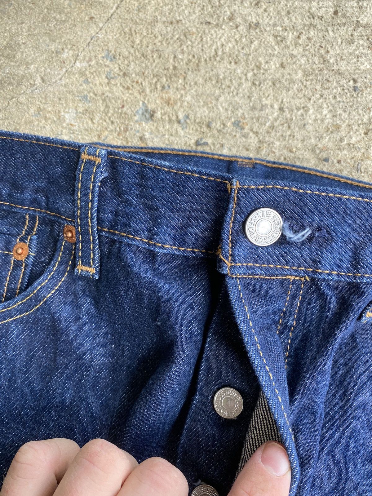 Levi's × Vintage Vintage Y2K Crazy Levi’s 501 Blue Jeans Size US 34 / EU 50 - 9 Thumbnail