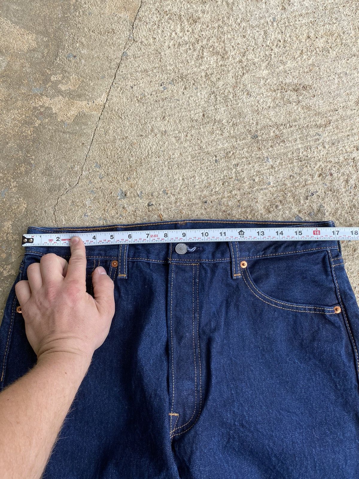 Levi's × Vintage Vintage Y2K Crazy Levi’s 501 Blue Jeans Size US 34 / EU 50 - 12 Thumbnail