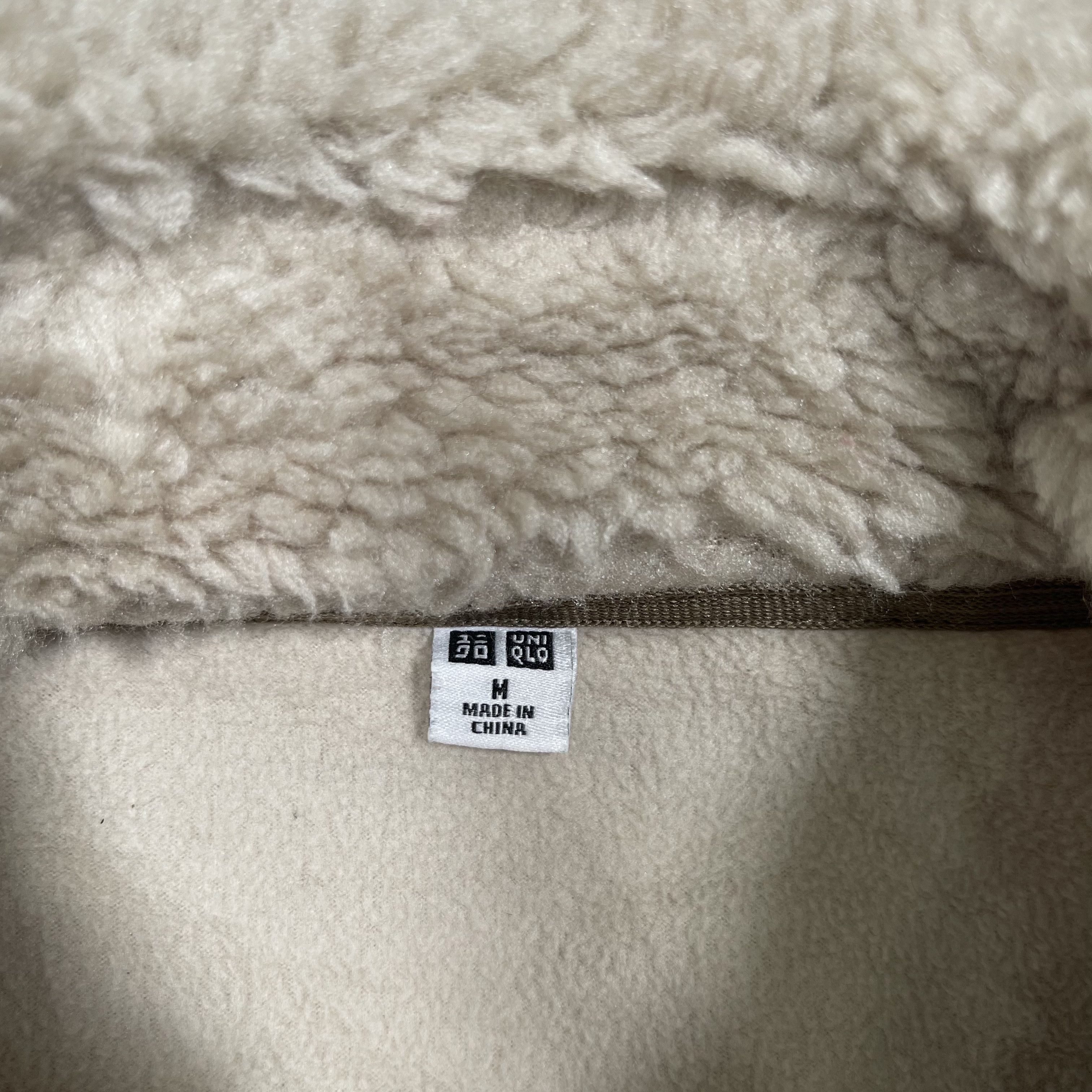 Uniqlo Deep Pile Sherpa Fleece Minimalist Khaki Jacket Size US L / EU 52-54 / 3 - 5 Thumbnail