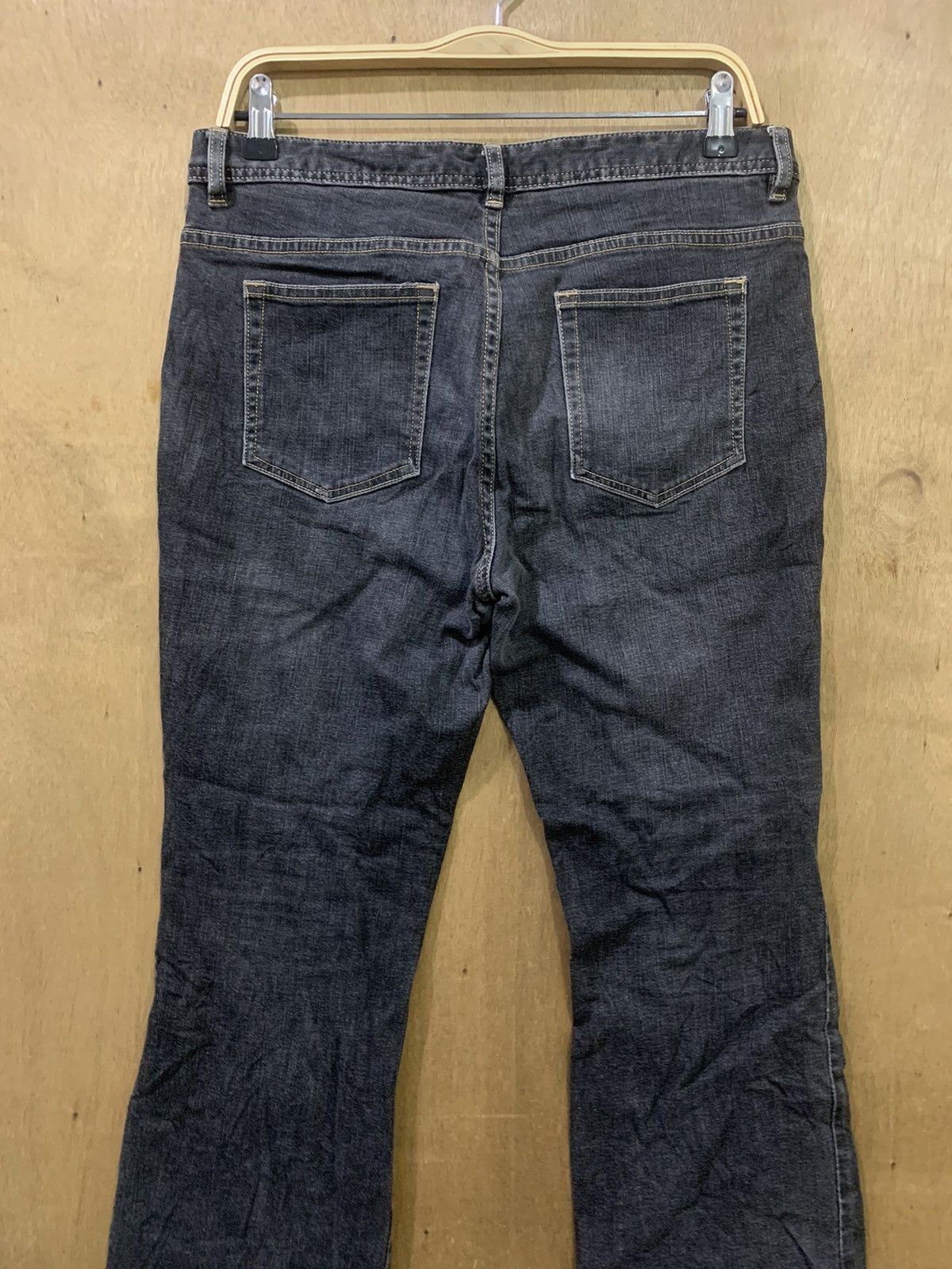 Japanese Brand TOPVALU 90s Women Flare Bootcut Distressed Denim Jeans Pant Size 32" / US 10 / IT 46 - 9 Thumbnail