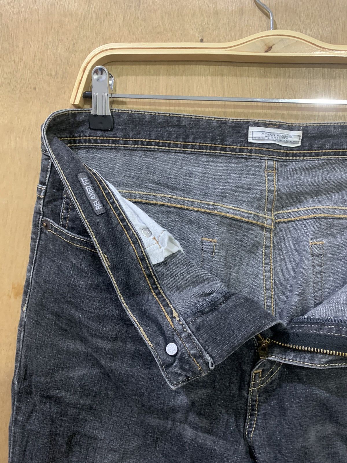 Japanese Brand TOPVALU 90s Women Flare Bootcut Distressed Denim Jeans Pant Size 32" / US 10 / IT 46 - 15 Thumbnail