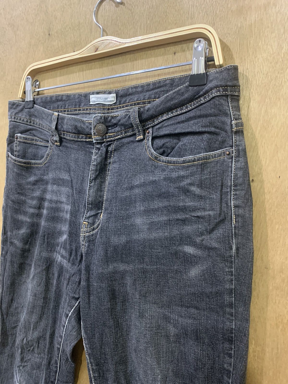 Japanese Brand TOPVALU 90s Women Flare Bootcut Distressed Denim Jeans Pant Size 32" / US 10 / IT 46 - 7 Thumbnail