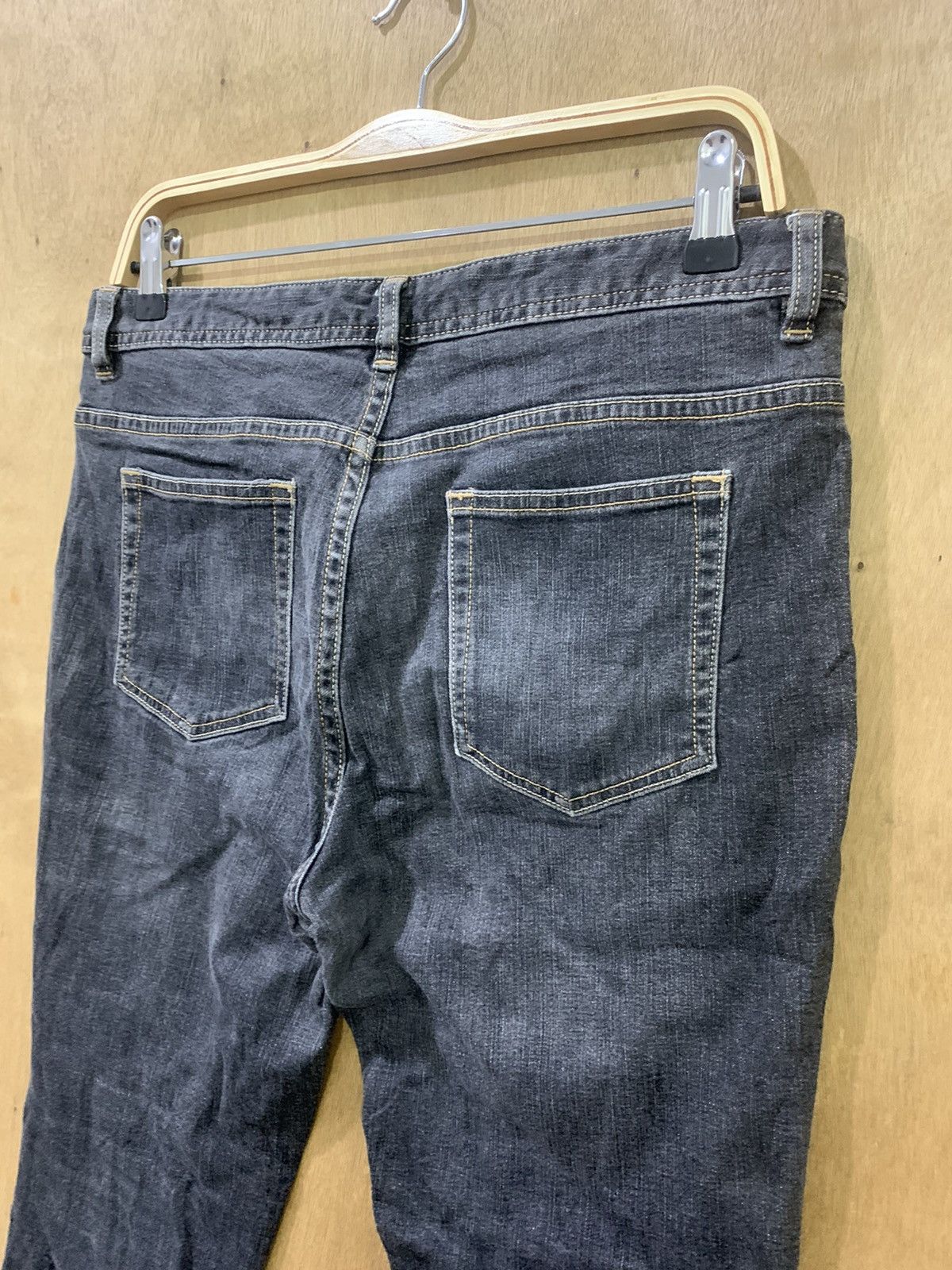 Japanese Brand TOPVALU 90s Women Flare Bootcut Distressed Denim Jeans Pant Size 32" / US 10 / IT 46 - 12 Thumbnail