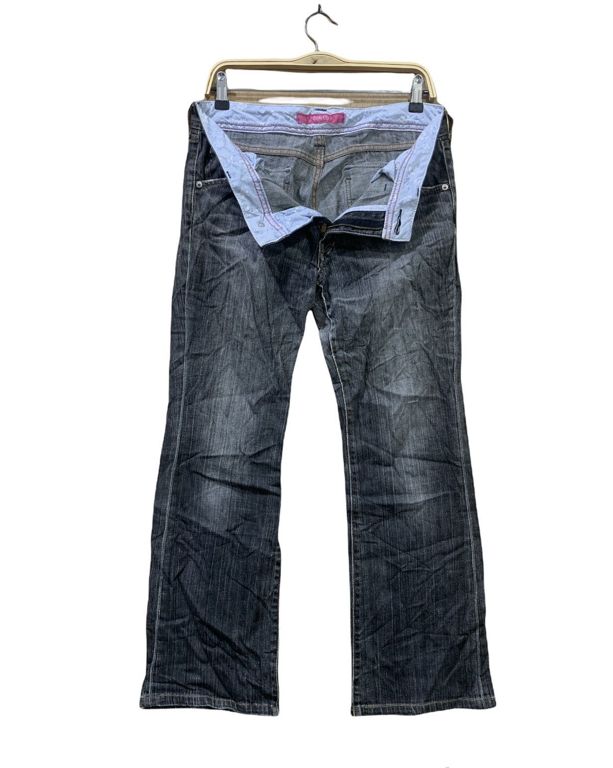 Designer × Japanese Brand × Uniqlo UNIQLO STYLE UP Women Flared Bootcut Stonewash Denim Jeans Size 32" / US 10 / IT 46 - 3 Thumbnail