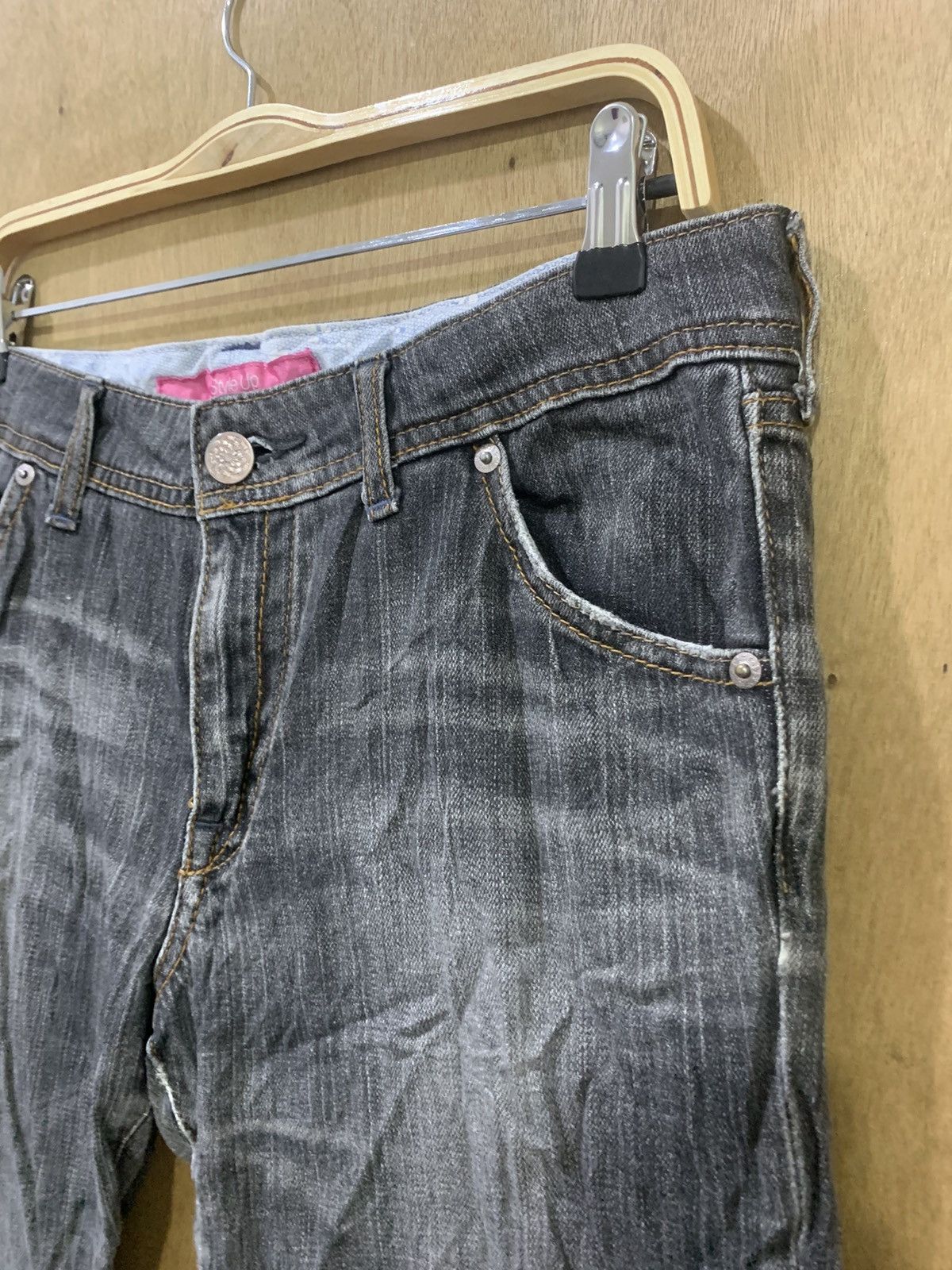 Designer × Japanese Brand × Uniqlo UNIQLO STYLE UP Women Flared Bootcut Stonewash Denim Jeans Size 32" / US 10 / IT 46 - 7 Thumbnail