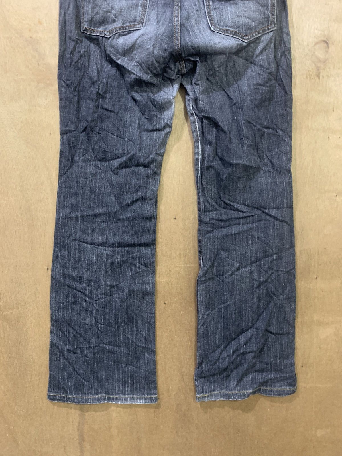 Designer × Japanese Brand × Uniqlo UNIQLO STYLE UP Women Flared Bootcut Stonewash Denim Jeans Size 32" / US 10 / IT 46 - 10 Thumbnail