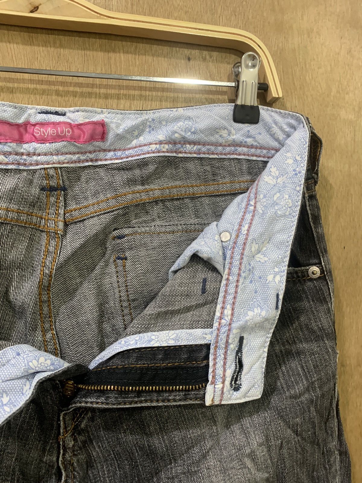 Designer × Japanese Brand × Uniqlo UNIQLO STYLE UP Women Flared Bootcut Stonewash Denim Jeans Size 32" / US 10 / IT 46 - 15 Thumbnail