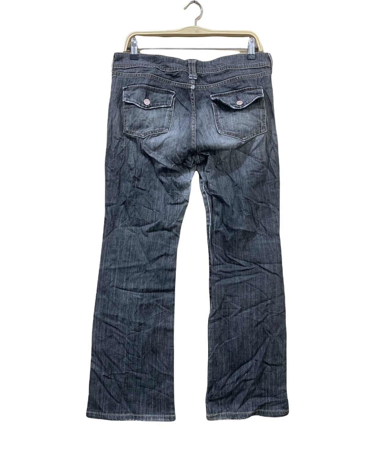 Designer × Japanese Brand × Uniqlo UNIQLO STYLE UP Women Flared Bootcut Stonewash Denim Jeans Size 32" / US 10 / IT 46 - 2 Thumbnail