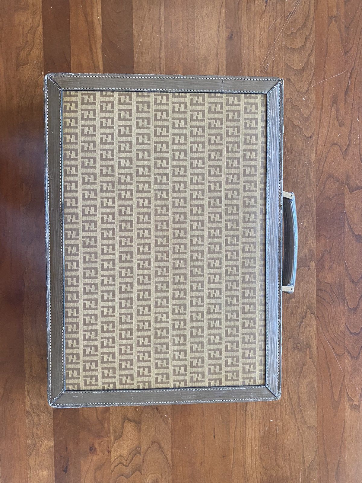 image of Fendi Hard Suitcase 1960S Sas Monogram Canvas in Brown, Men's