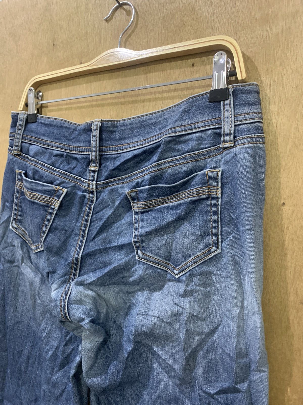 Japanese Brand CLOSSHI Women Slimfit Skinny Stonewash Indigo Denim Jeans Size 31" - 12 Thumbnail