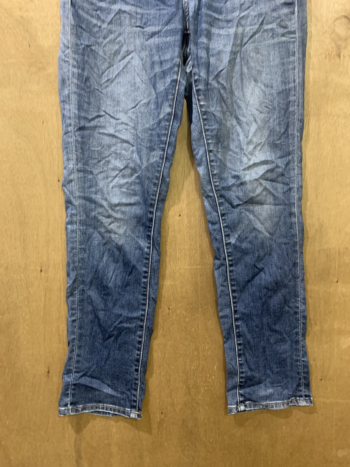 Japanese Brand CLOSSHI Women Slimfit Skinny Stonewash Indigo Denim Jeans Size 31" - 5 Thumbnail