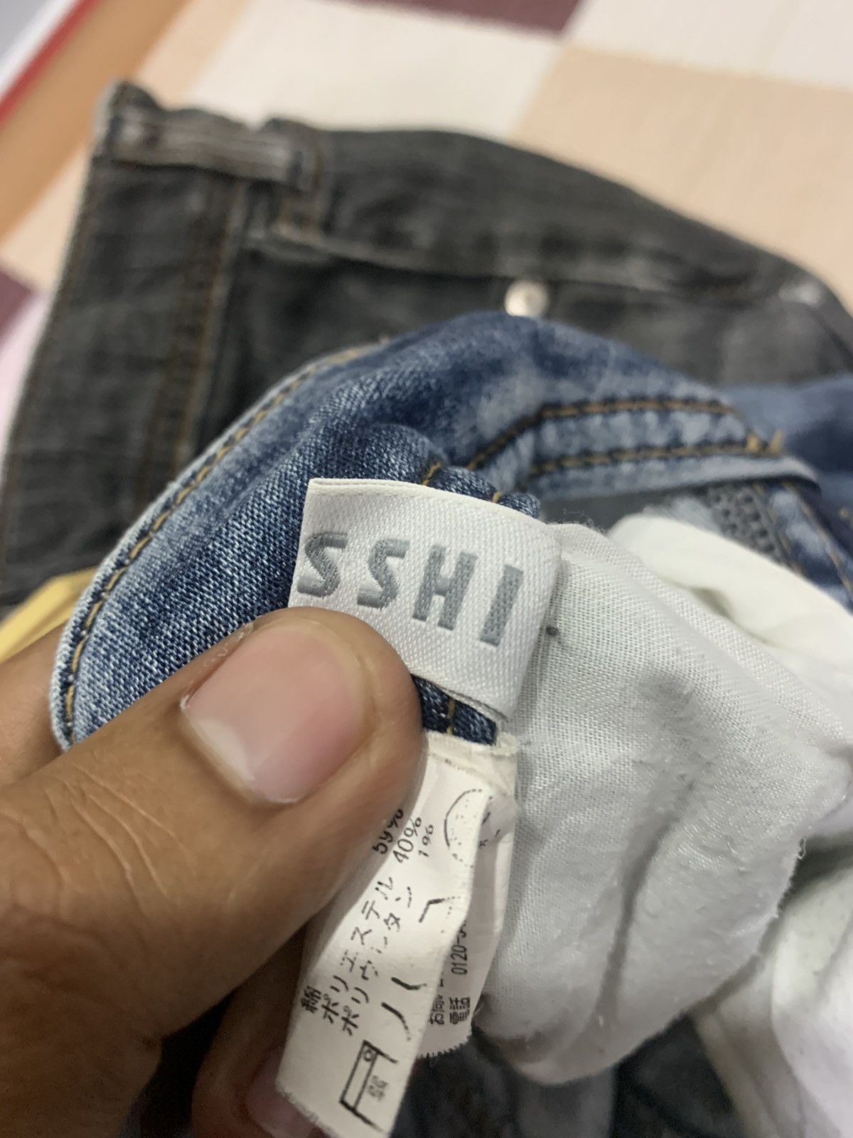 Japanese Brand CLOSSHI Women Slimfit Skinny Stonewash Indigo Denim Jeans Size 31" - 18 Thumbnail