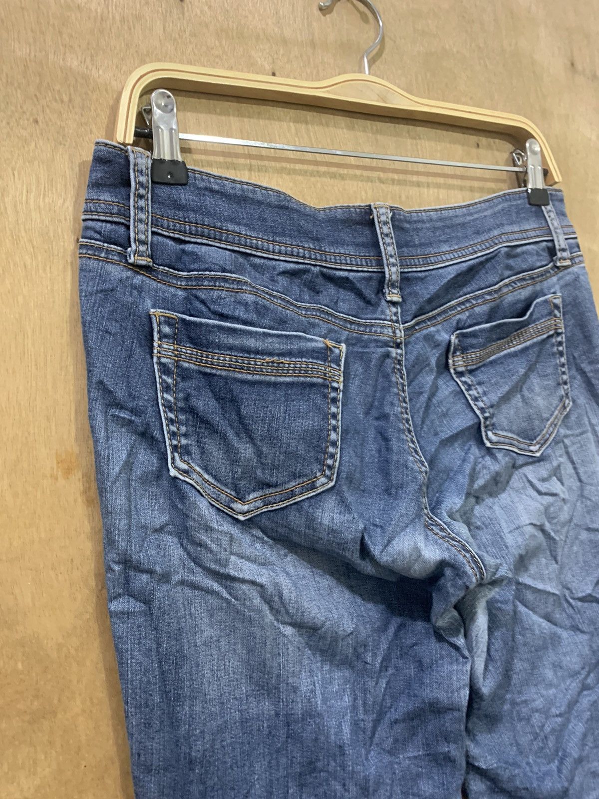 Japanese Brand CLOSSHI Women Slimfit Skinny Stonewash Indigo Denim Jeans Size 31" - 11 Thumbnail