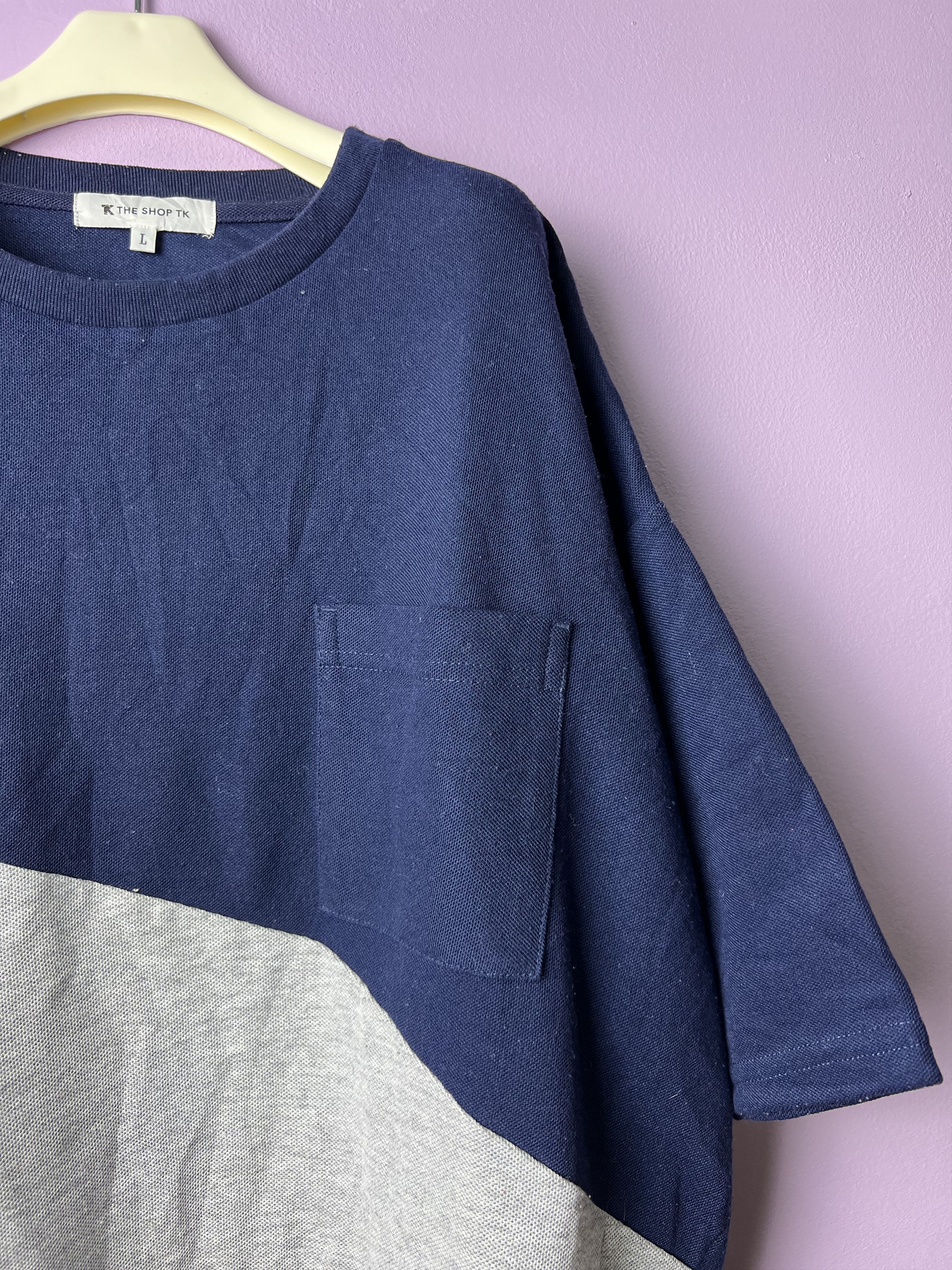 Japanese Brand 🔥The Shop TK Geometric Pocket Tees Size US L / EU 52-54 / 3 - 4 Thumbnail