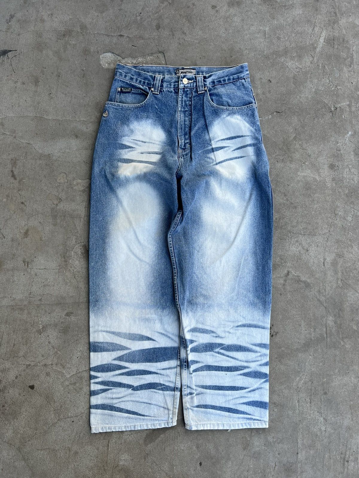 JNCO Vintage Johnny Blaze Baggy Jeans Washed Size US 32 / EU 48 - 2 Thumbnail
