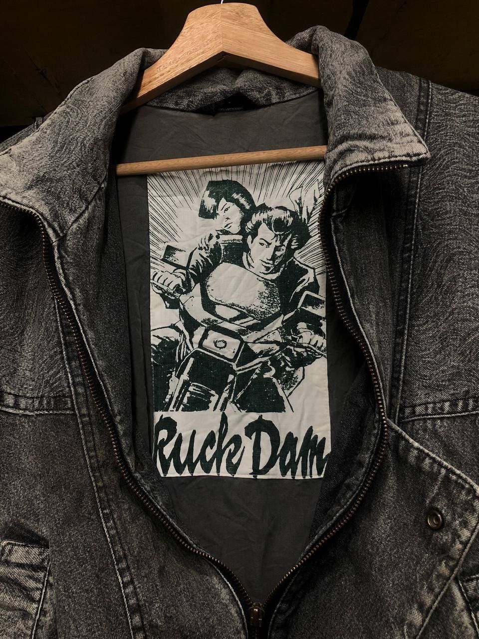 image of 90's Ruck Dam Denim Jacket in Mix, Men's (Size Large)