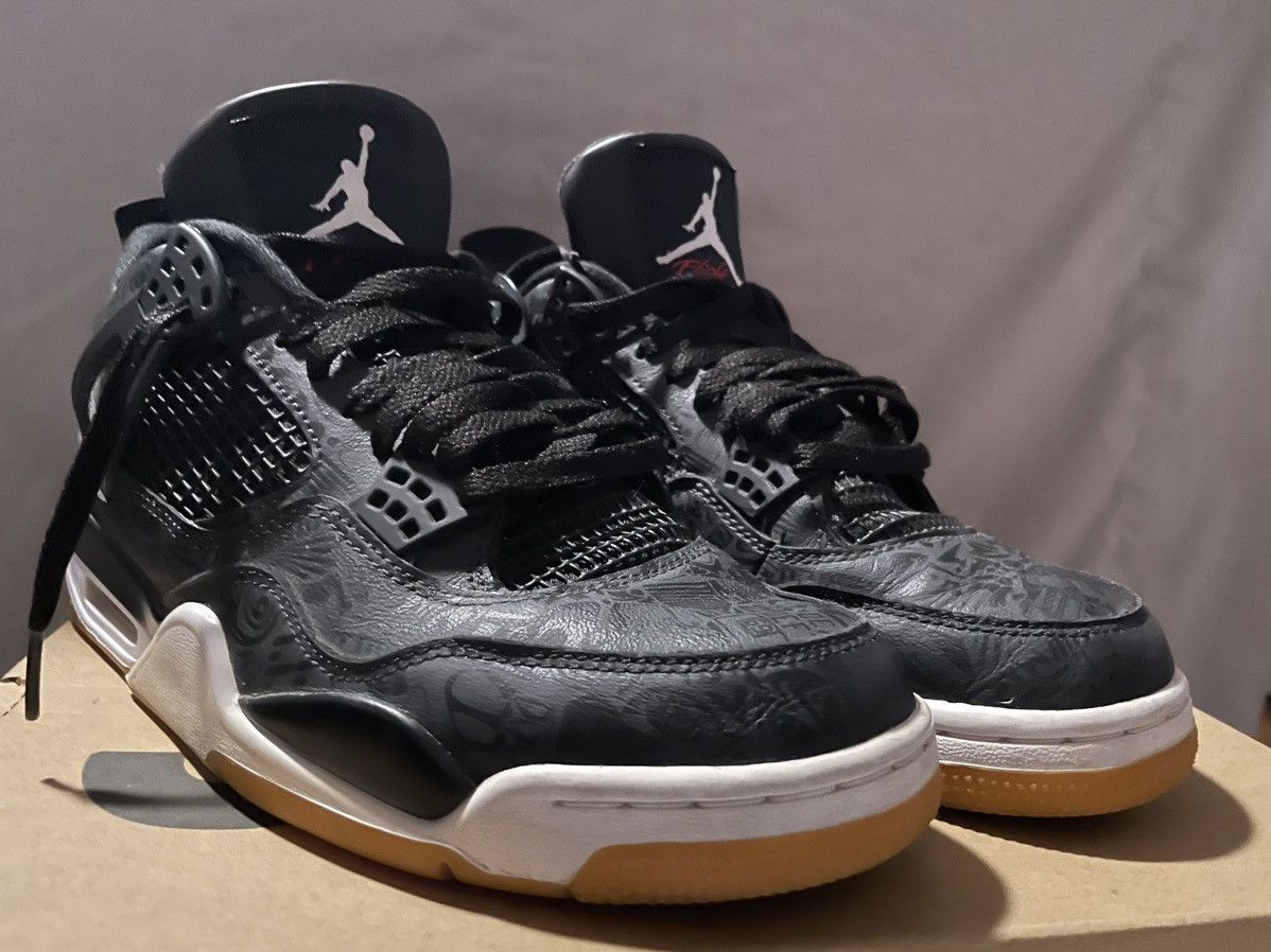Nike Jordan 4 Black Laser Grailed