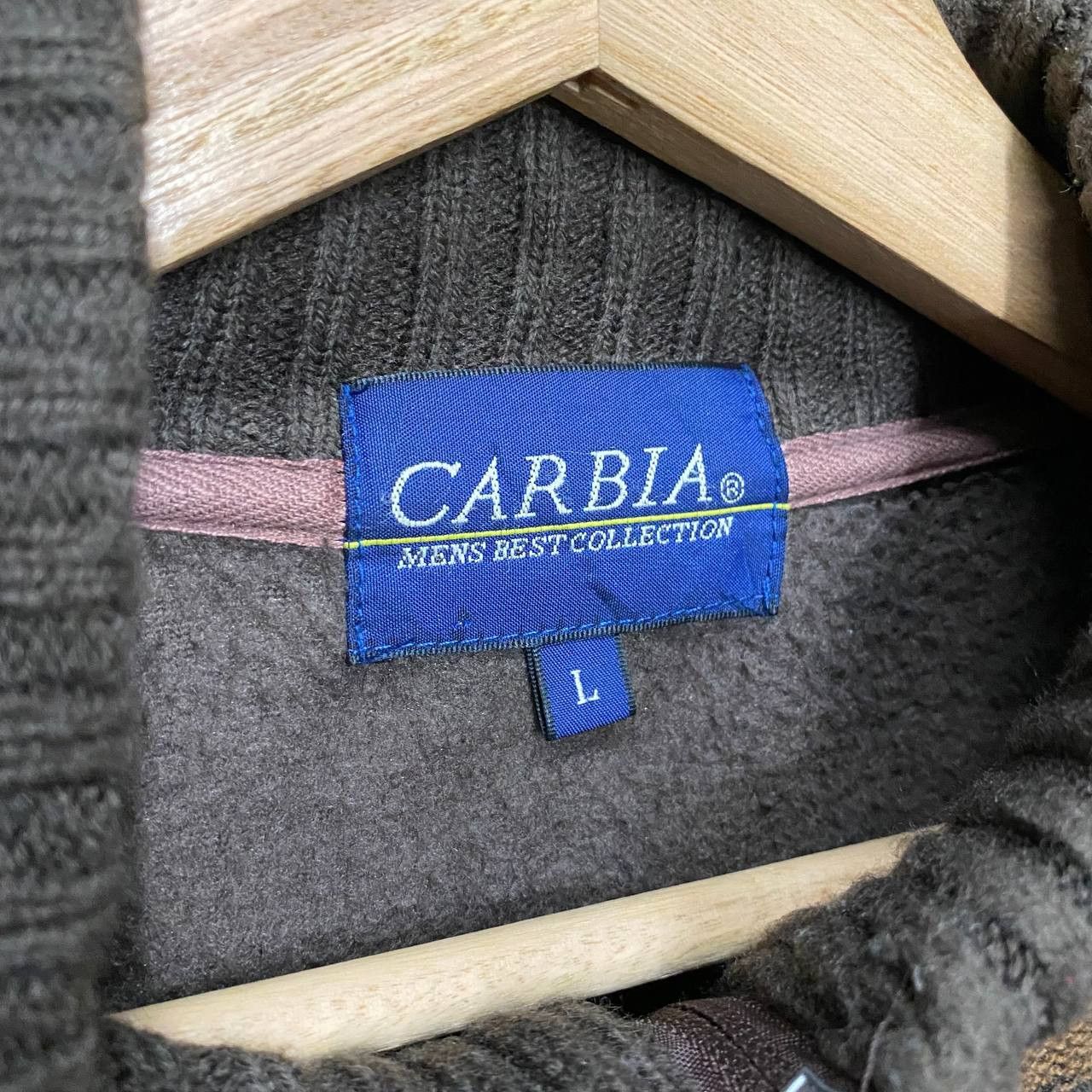 Japanese Brand × Vintage Vintage CARBIA Knit Sweater Zipper Knitting Pattern Size US L / EU 52-54 / 3 - 3 Thumbnail