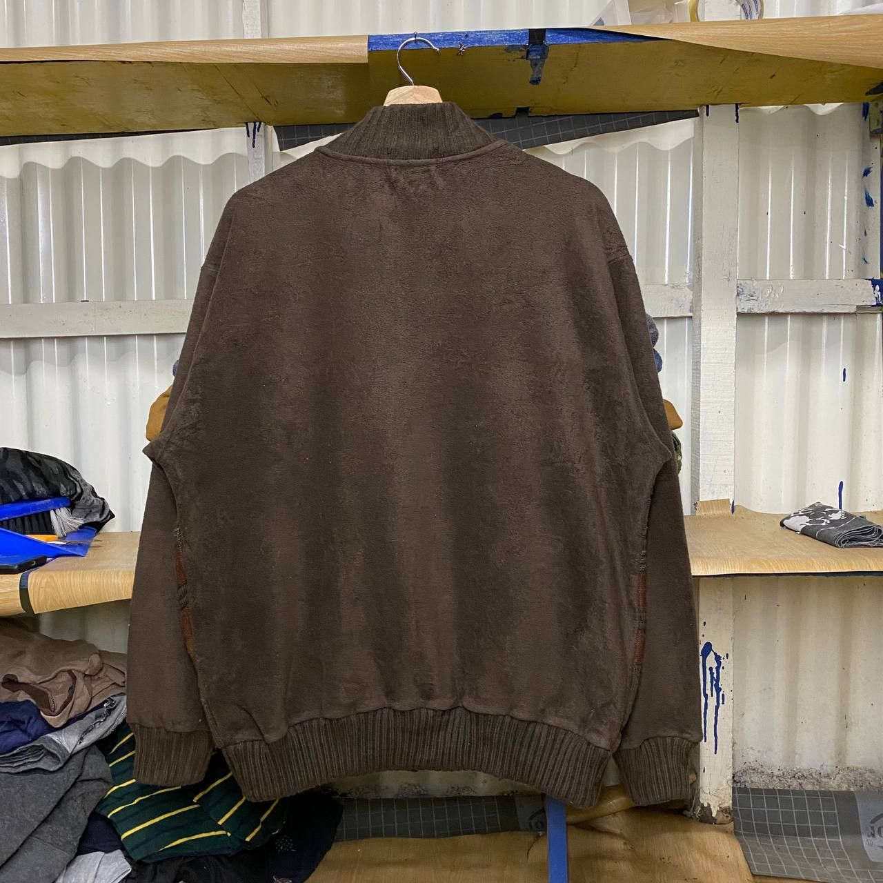 Japanese Brand × Vintage Vintage CARBIA Knit Sweater Zipper Knitting Pattern Size US L / EU 52-54 / 3 - 6 Thumbnail
