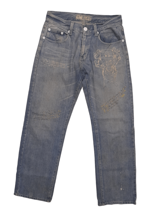 One Piece One Piece Anime Distressed Denim Japan (E146) | Grailed