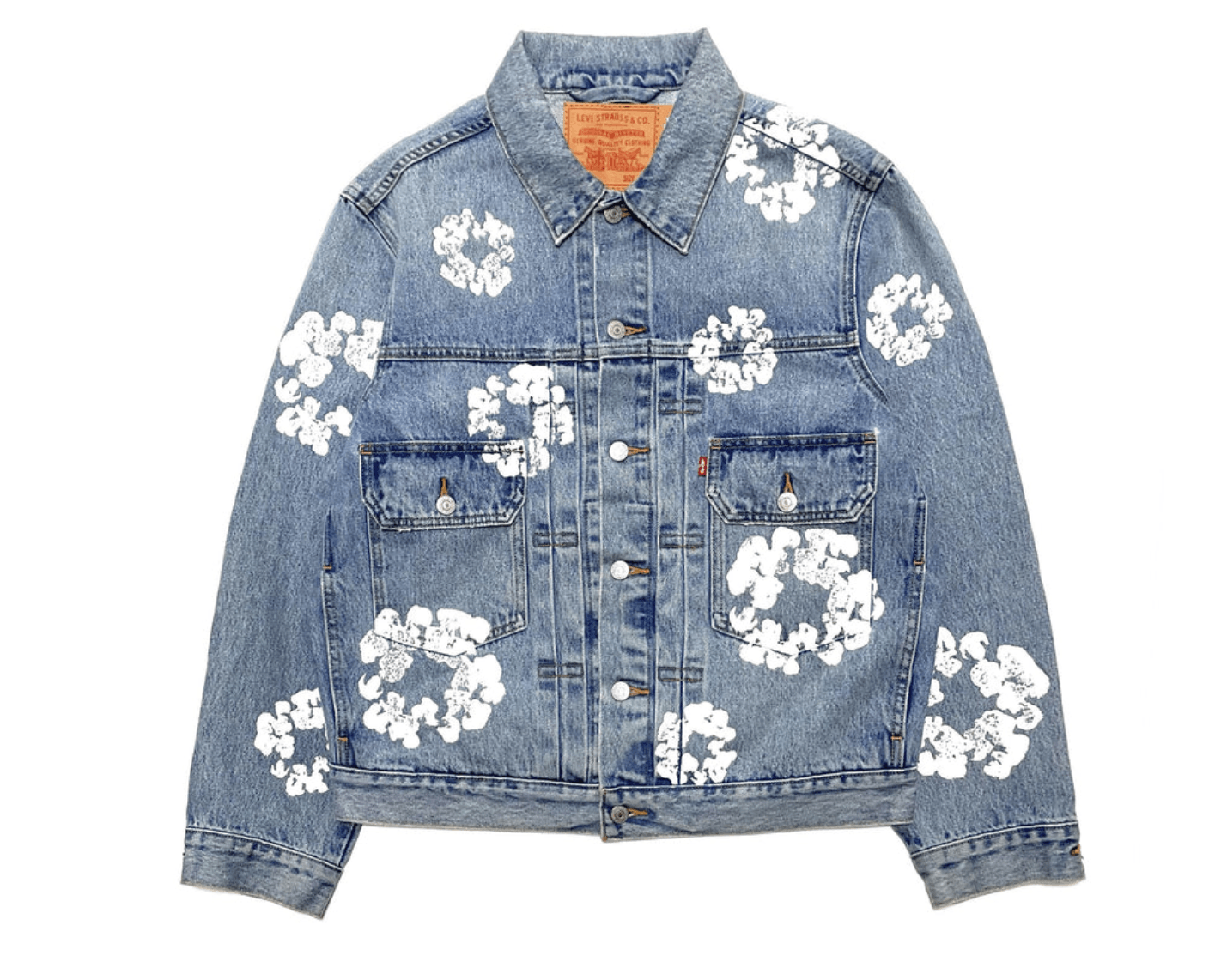 DENIM TEARS × Levi's 💥 Levi’s Denim Tears Trucker Jacket Type 2 Light Wash Size US XXL / EU 58 / 5 - 4 Thumbnail