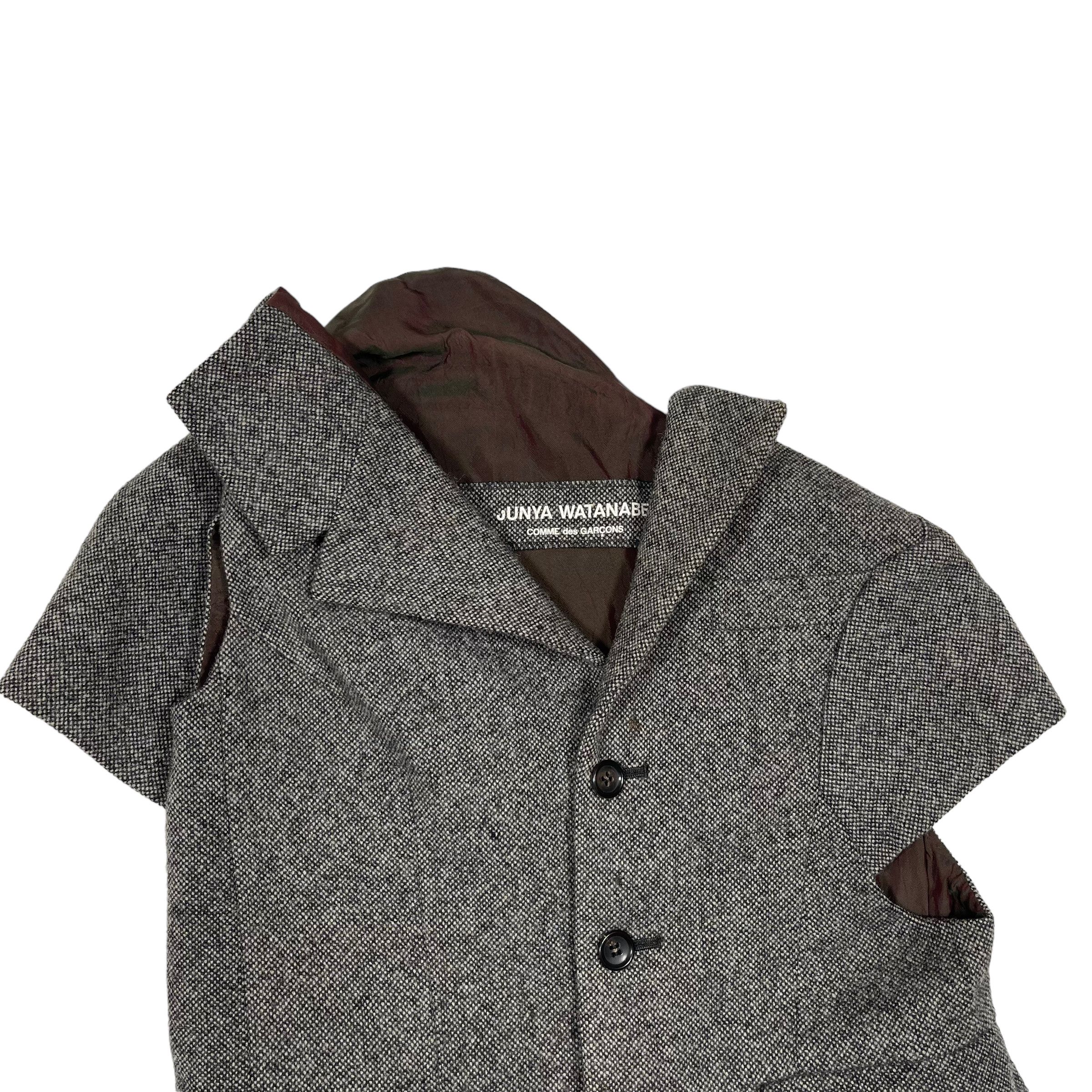 Comme des Garcons × Junya Watanabe Junya Watanabe 1993 Runway Asymmetric Patchwork Wool Vest Size US XS / EU 42 / 0 - 2 Thumbnail