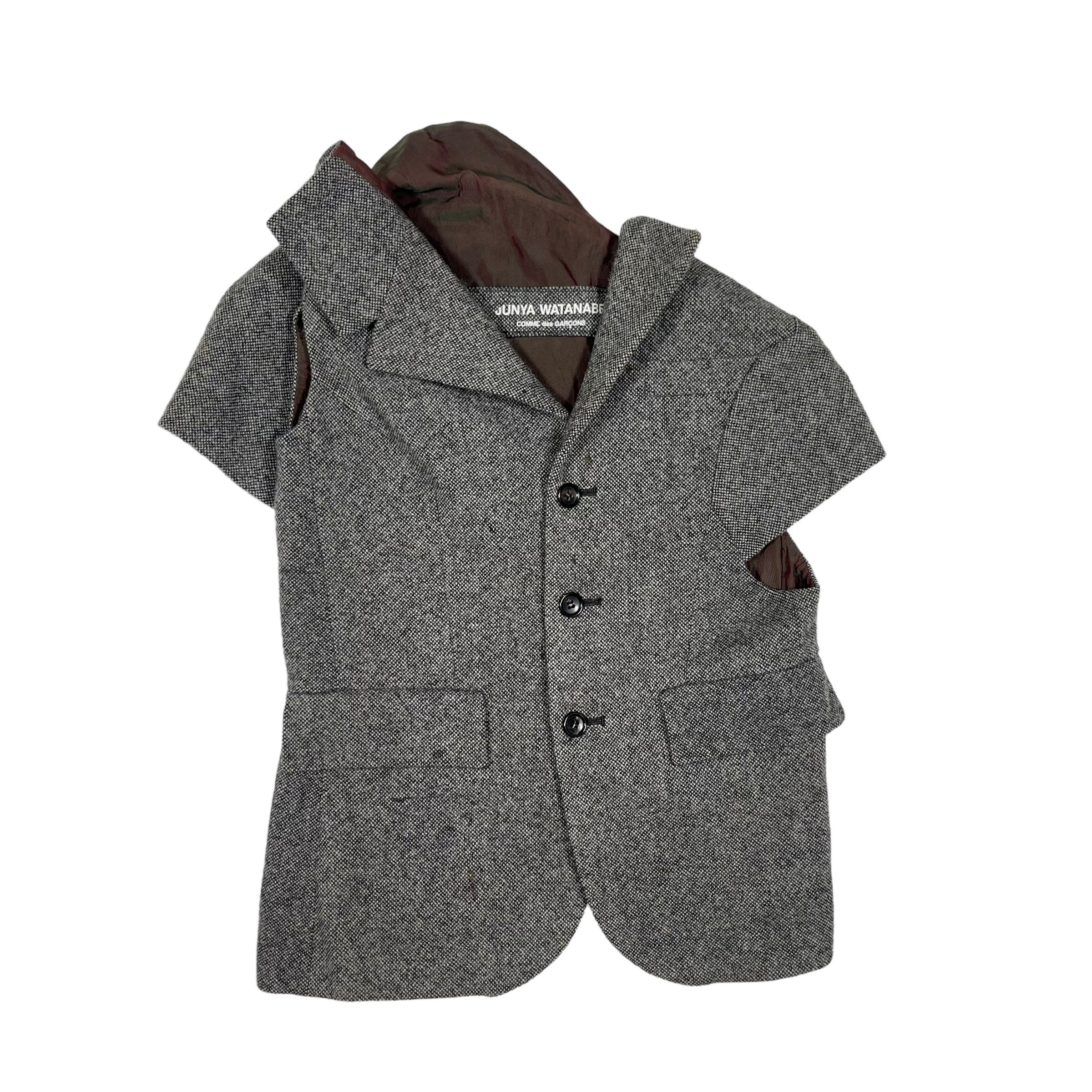 Comme des Garcons × Junya Watanabe Junya Watanabe 1993 Runway Asymmetric Patchwork Wool Vest Size US XS / EU 42 / 0 - 1 Thumbnail