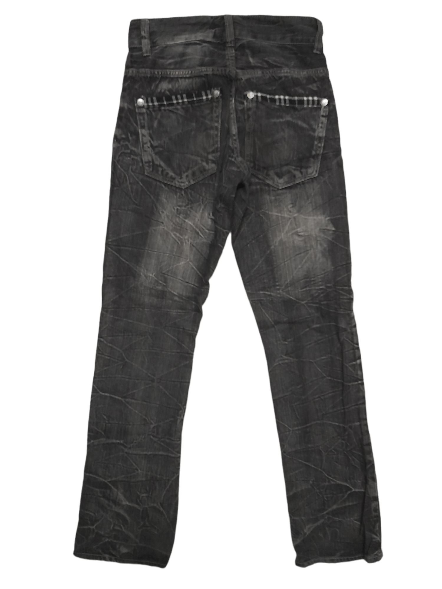 Bones Wild Life Skull Bones Distressed Denim Punk (E165) W28 Size US 28 / EU 44 - 5 Thumbnail