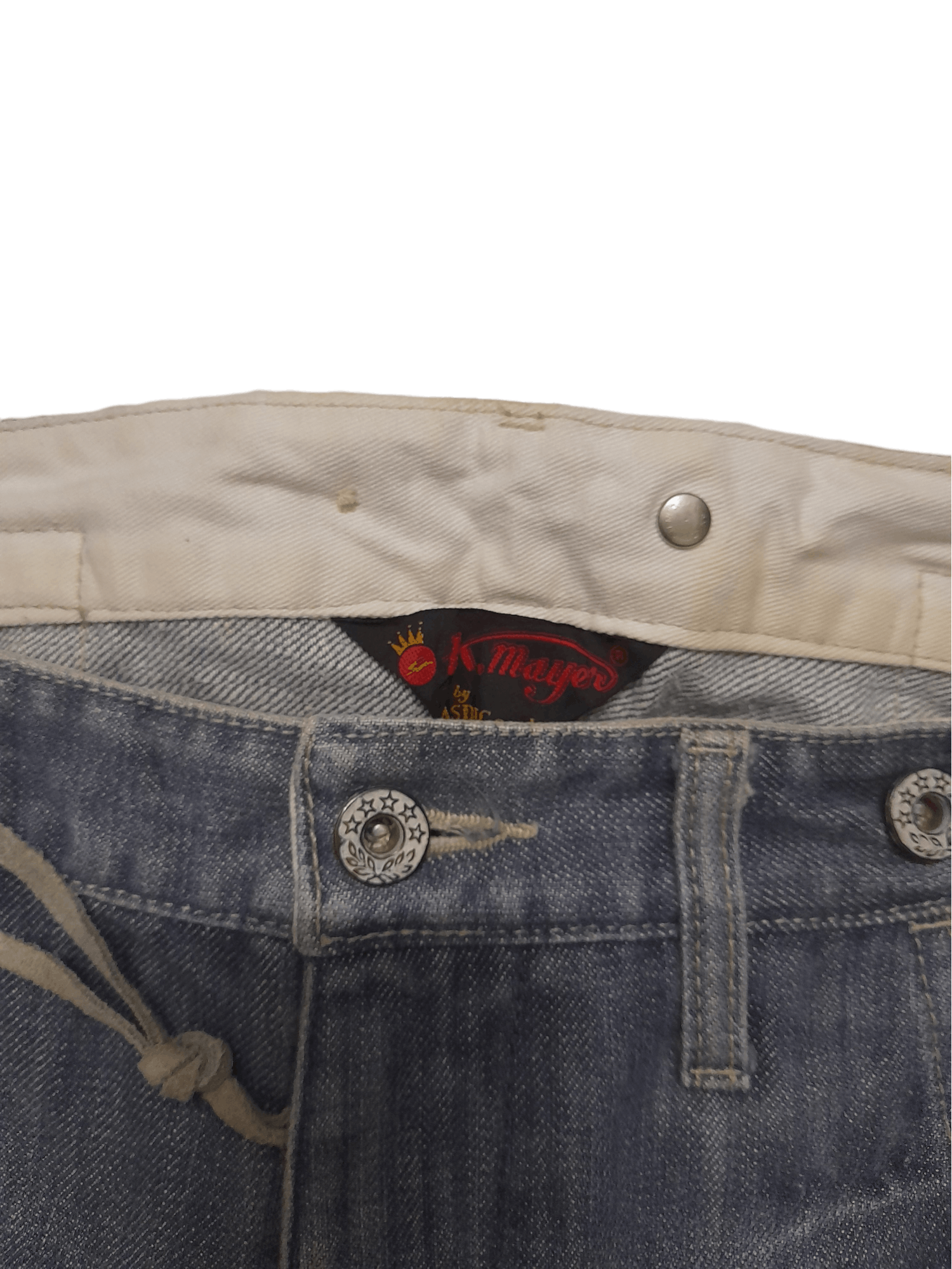 Japanese Brand K. Mayer Asdic Distressed Patch Denim (E168) Size US 31 - 4 Thumbnail