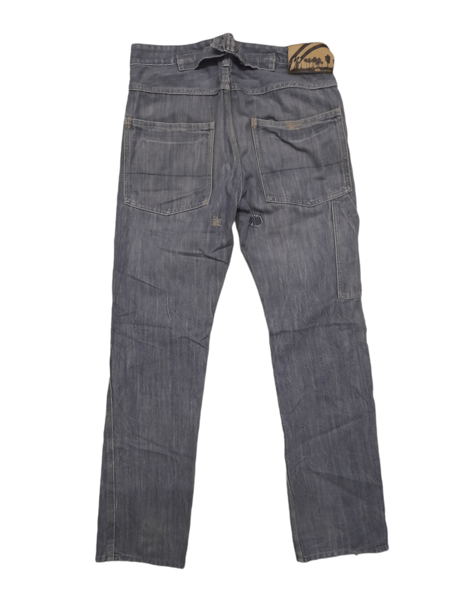 Japanese Brand K. Mayer Asdic Distressed Patch Denim (E168) Size US 31 - 5 Thumbnail