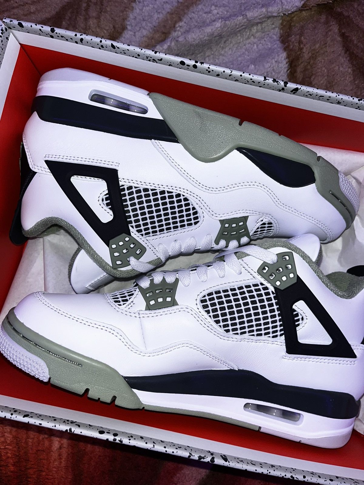 image of Air Jordan 4 Seafoam Shoes in Green, Women's (Size 9)