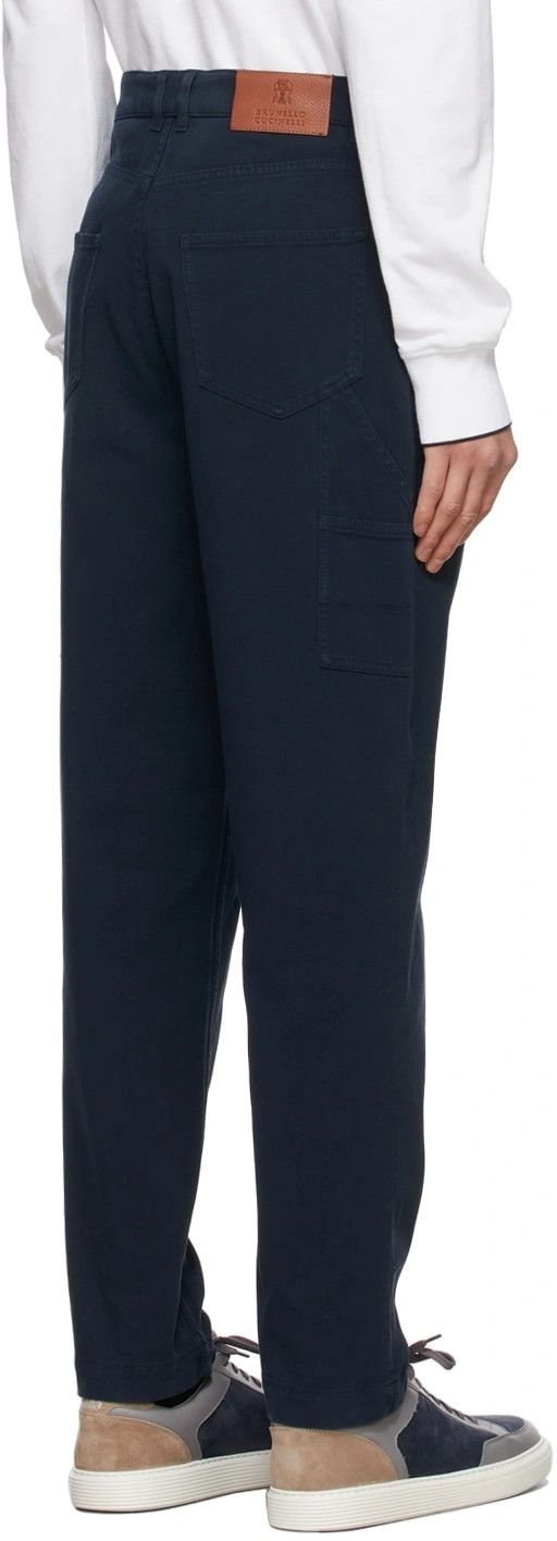 Brunello Cucinelli BRUNELLO CUCINELLI navy blue cotton pants trousers 38 Size US 38 / EU 54 - 3 Thumbnail