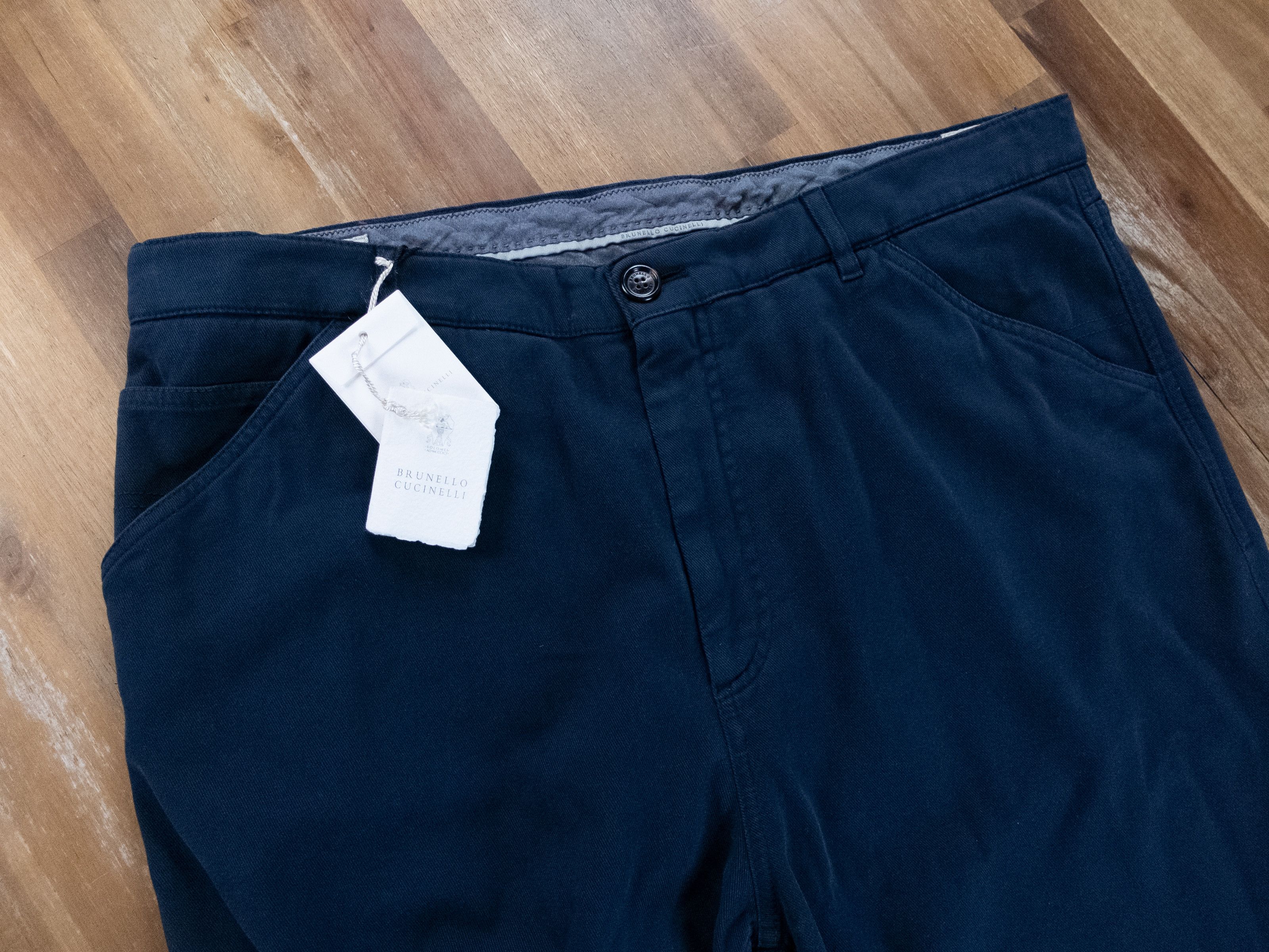 Brunello Cucinelli BRUNELLO CUCINELLI navy blue cotton pants trousers 38 Size US 38 / EU 54 - 5 Thumbnail