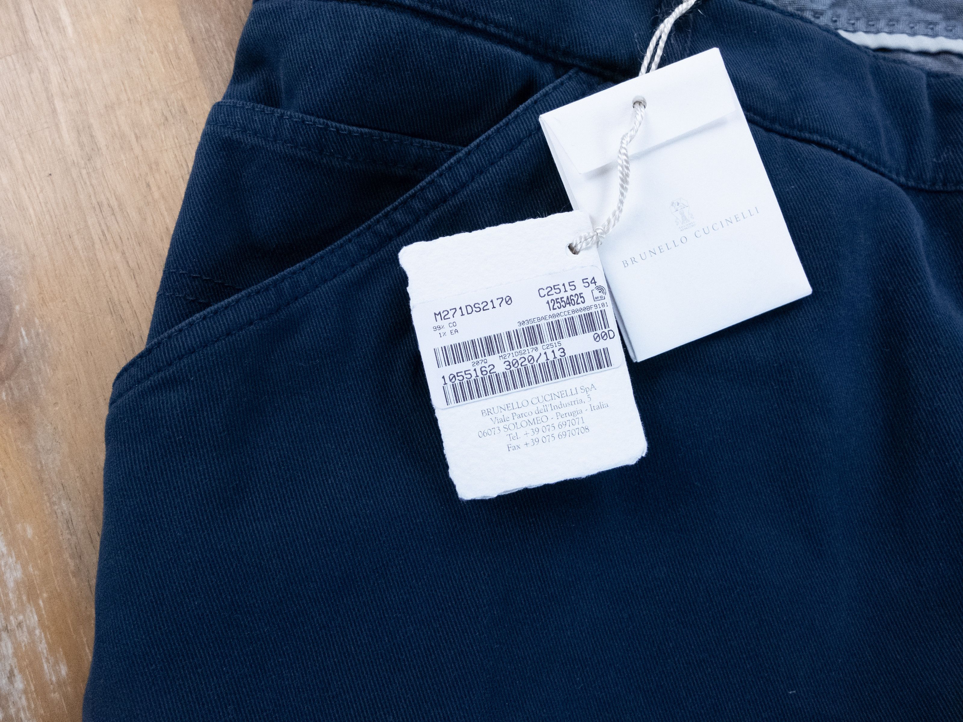 Brunello Cucinelli BRUNELLO CUCINELLI navy blue cotton pants trousers 38 Size US 38 / EU 54 - 6 Thumbnail
