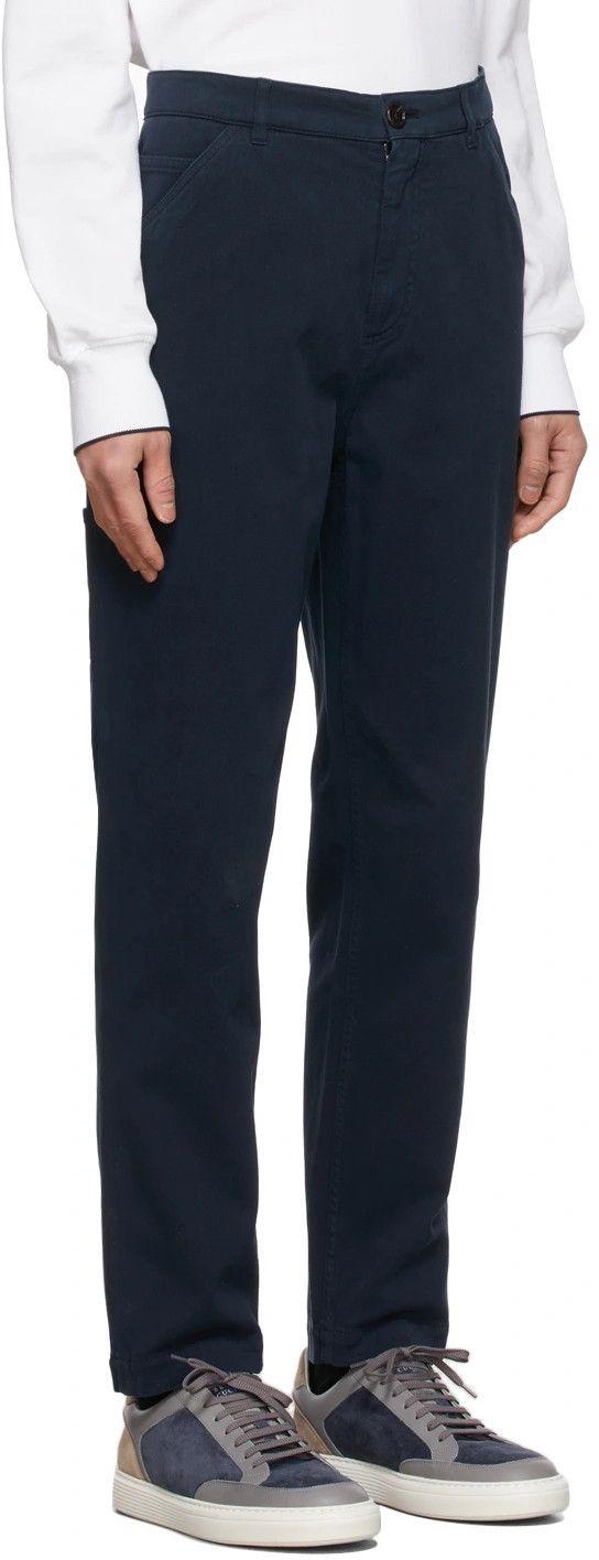 Brunello Cucinelli BRUNELLO CUCINELLI navy blue cotton pants trousers 38 Size US 38 / EU 54 - 2 Thumbnail