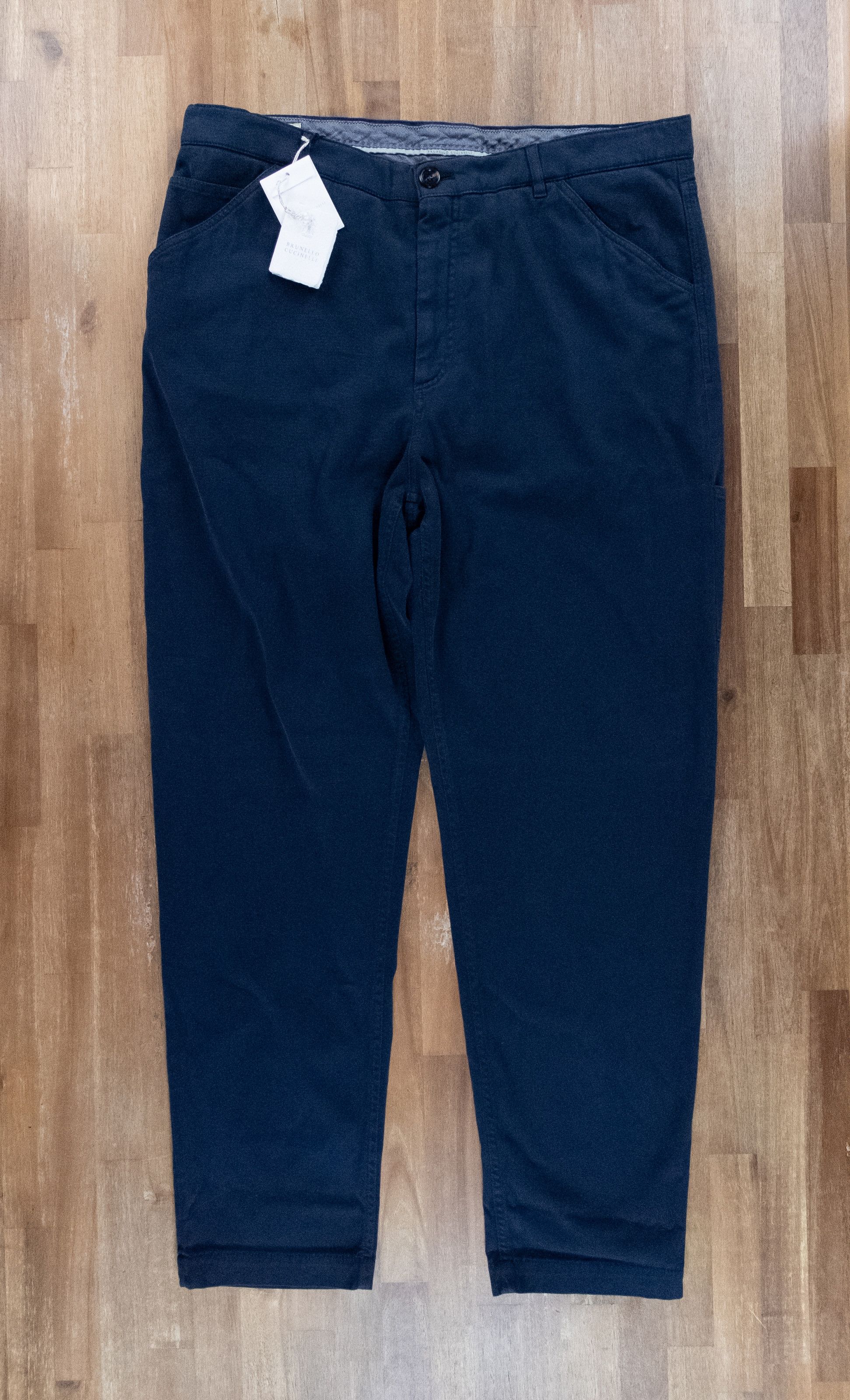 Brunello Cucinelli BRUNELLO CUCINELLI navy blue cotton pants trousers 38 Size US 38 / EU 54 - 4 Thumbnail