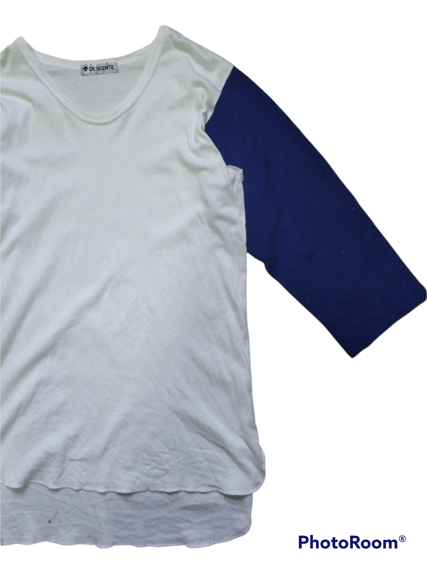 Descente 🔥Vintage Single Stitch Descente Blue Raglan Baseball Tees Size US S / EU 44-46 / 1 - 2 Thumbnail