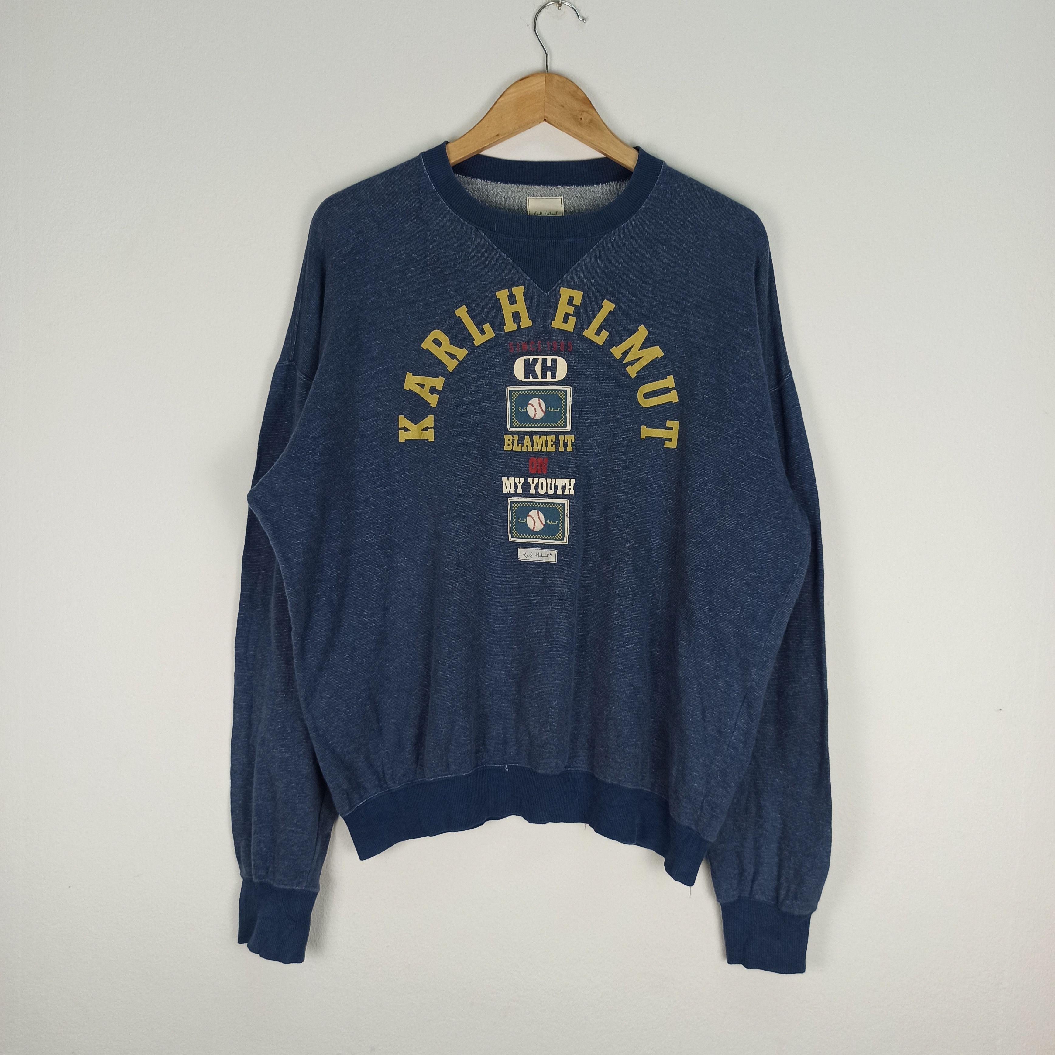 Japanese Brand Vintage 🔥 Karl Helmut Since 1985 Sweatshirt Size US L / EU 52-54 / 3 - 1 Thumbnail