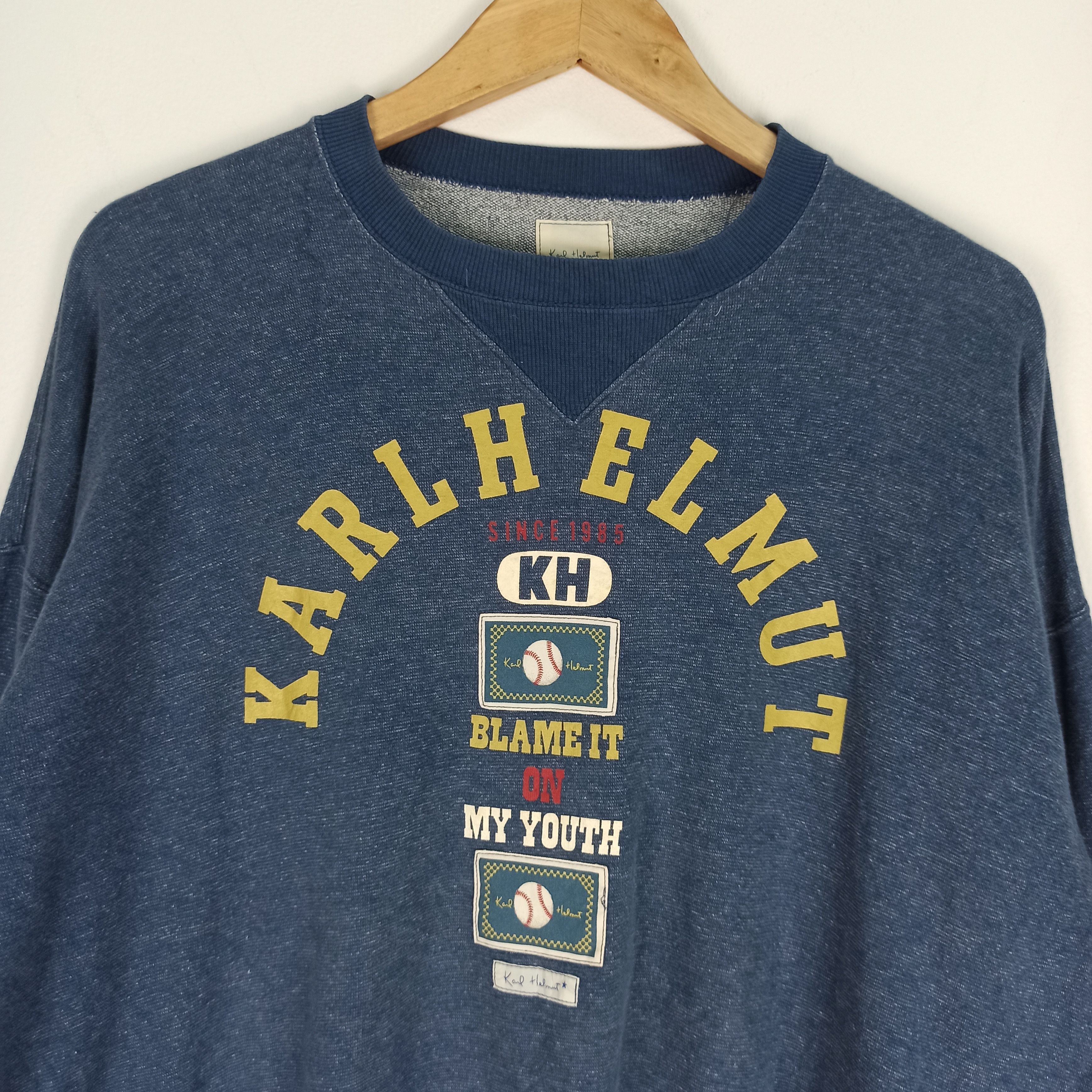 Japanese Brand Vintage 🔥 Karl Helmut Since 1985 Sweatshirt Size US L / EU 52-54 / 3 - 2 Thumbnail