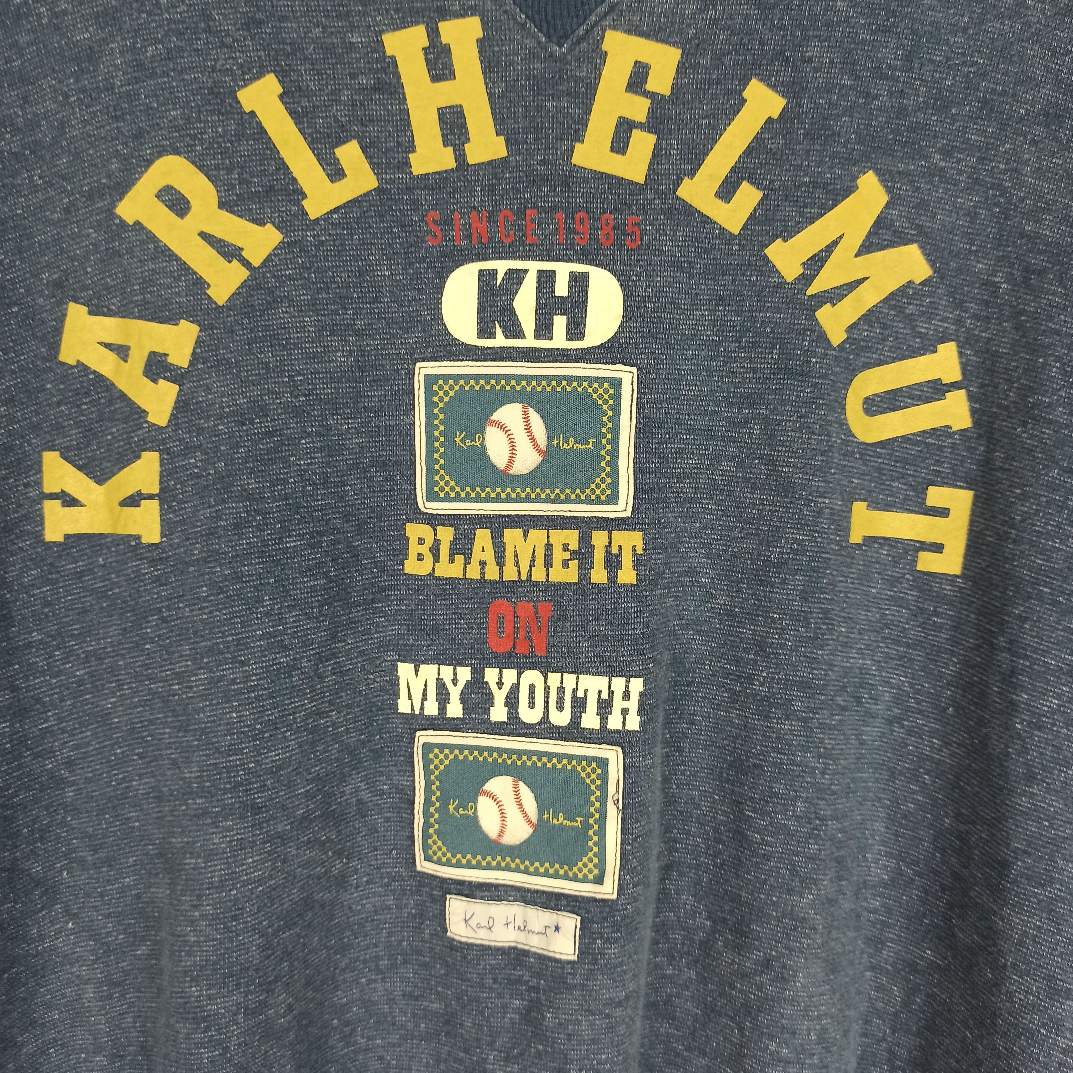 Japanese Brand Vintage 🔥 Karl Helmut Since 1985 Sweatshirt Size US L / EU 52-54 / 3 - 3 Thumbnail