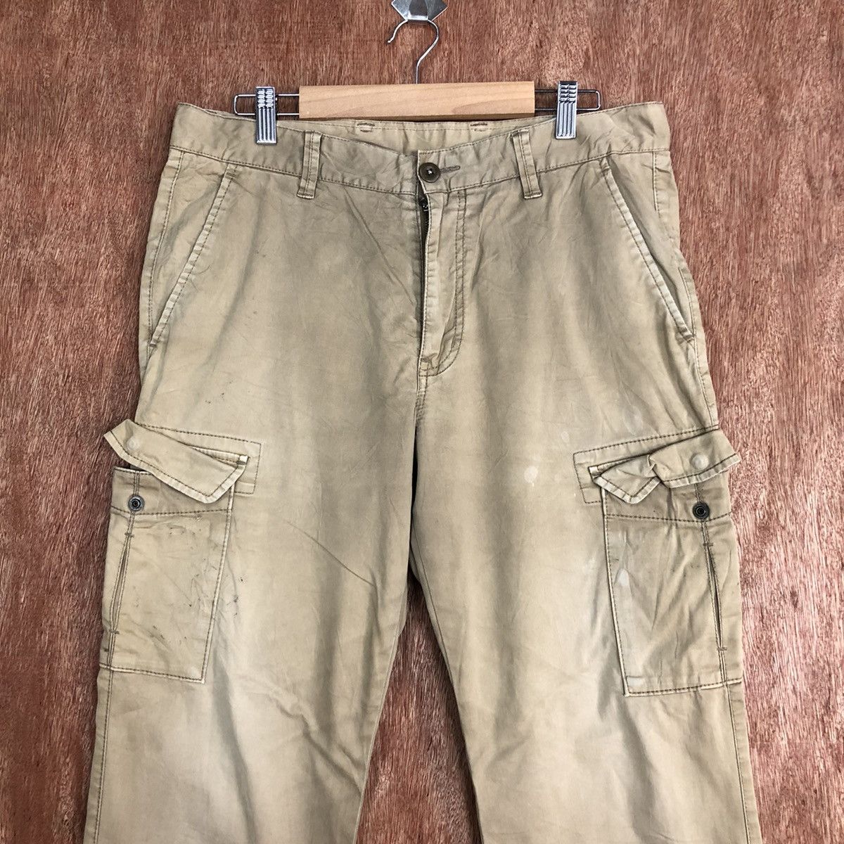 Japanese Brand Uniqlo Brown Multipocket Tactical Cargo Pants #c823 Size US 31 - 2 Thumbnail