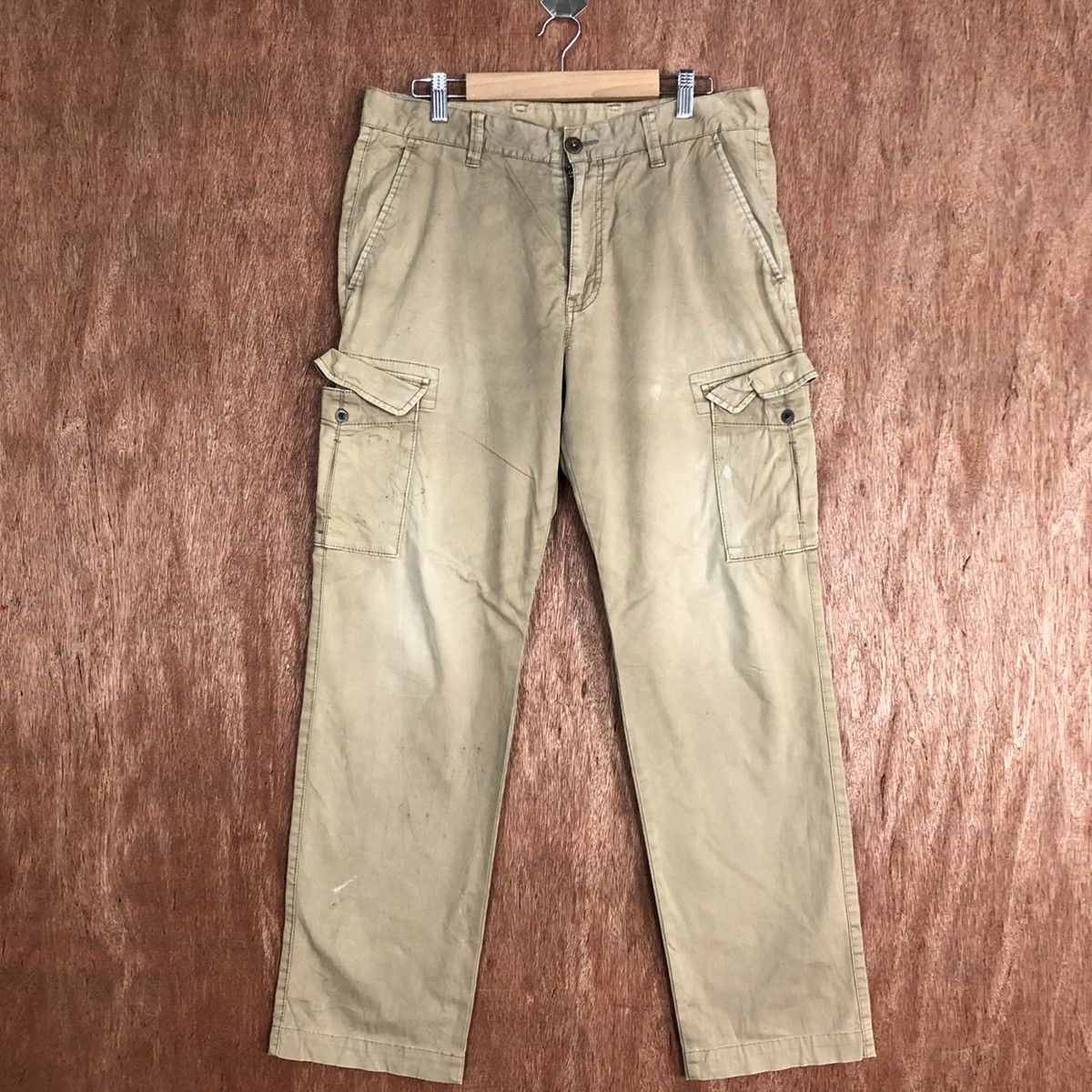 Japanese Brand Uniqlo Brown Multipocket Tactical Cargo Pants #c823 Size US 31 - 1 Thumbnail